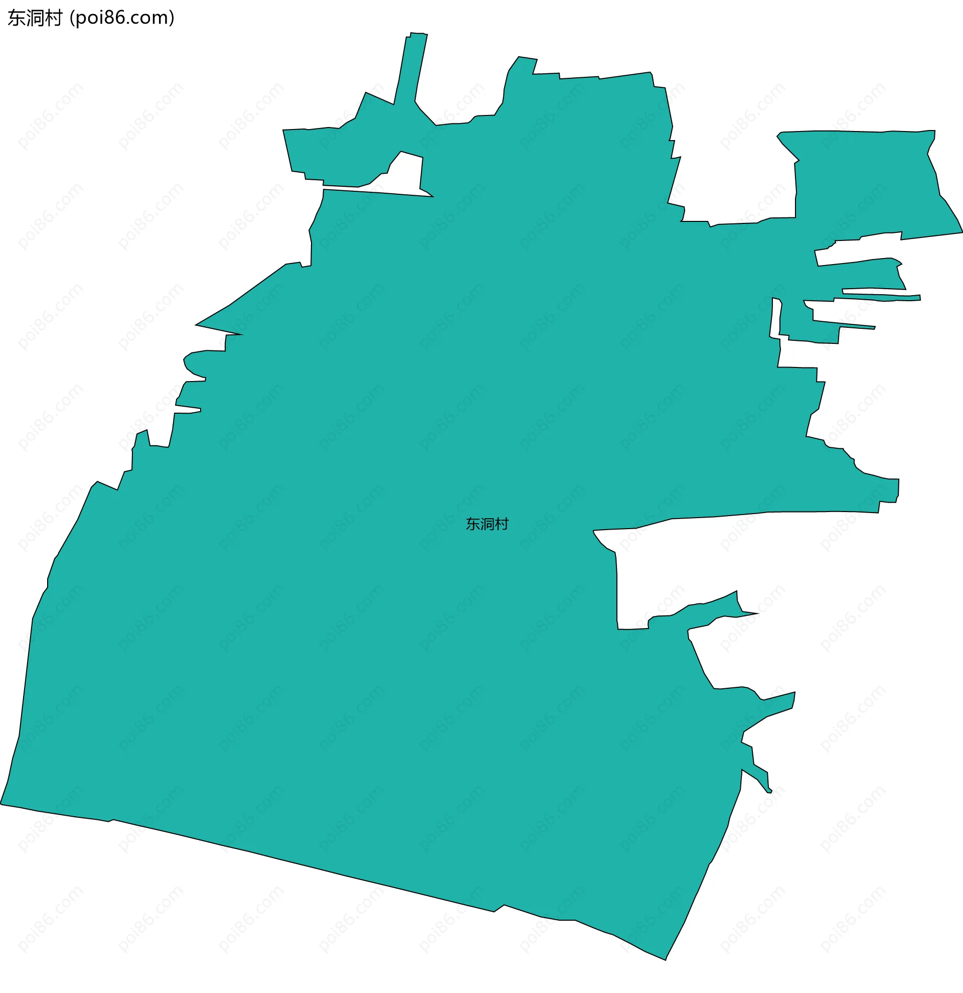 东洞村边界地图