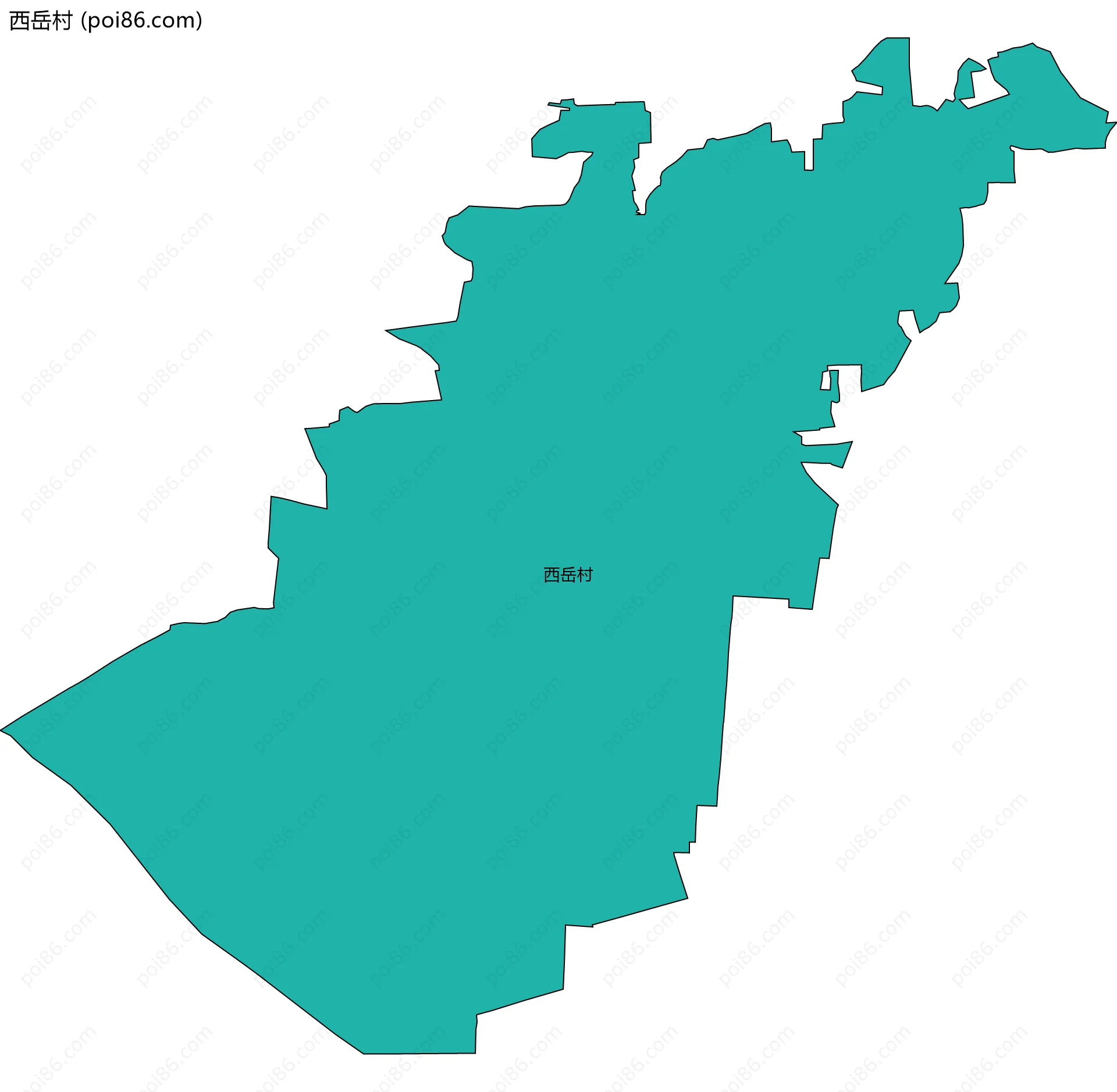 西岳村边界地图