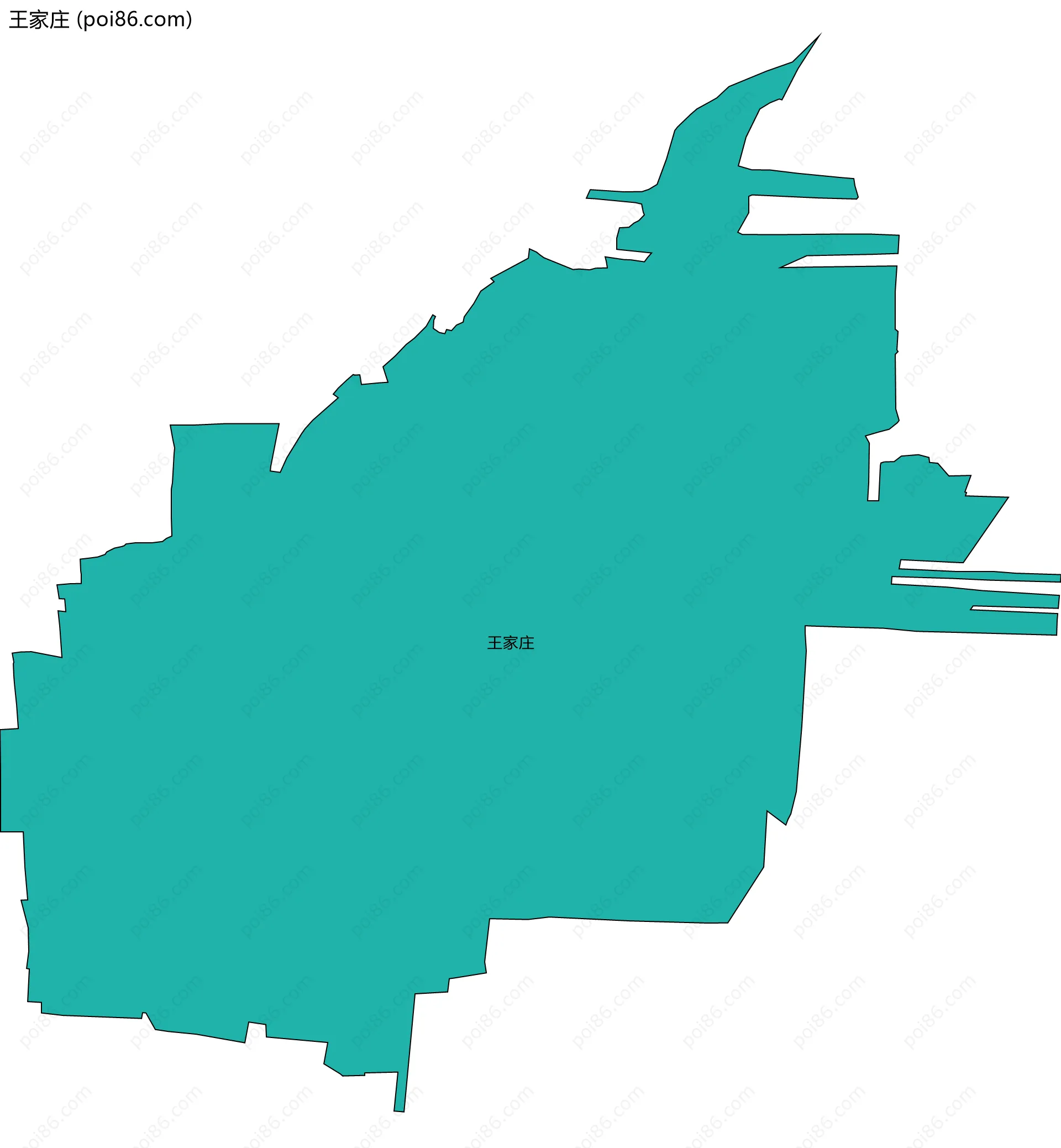 王家庄边界地图