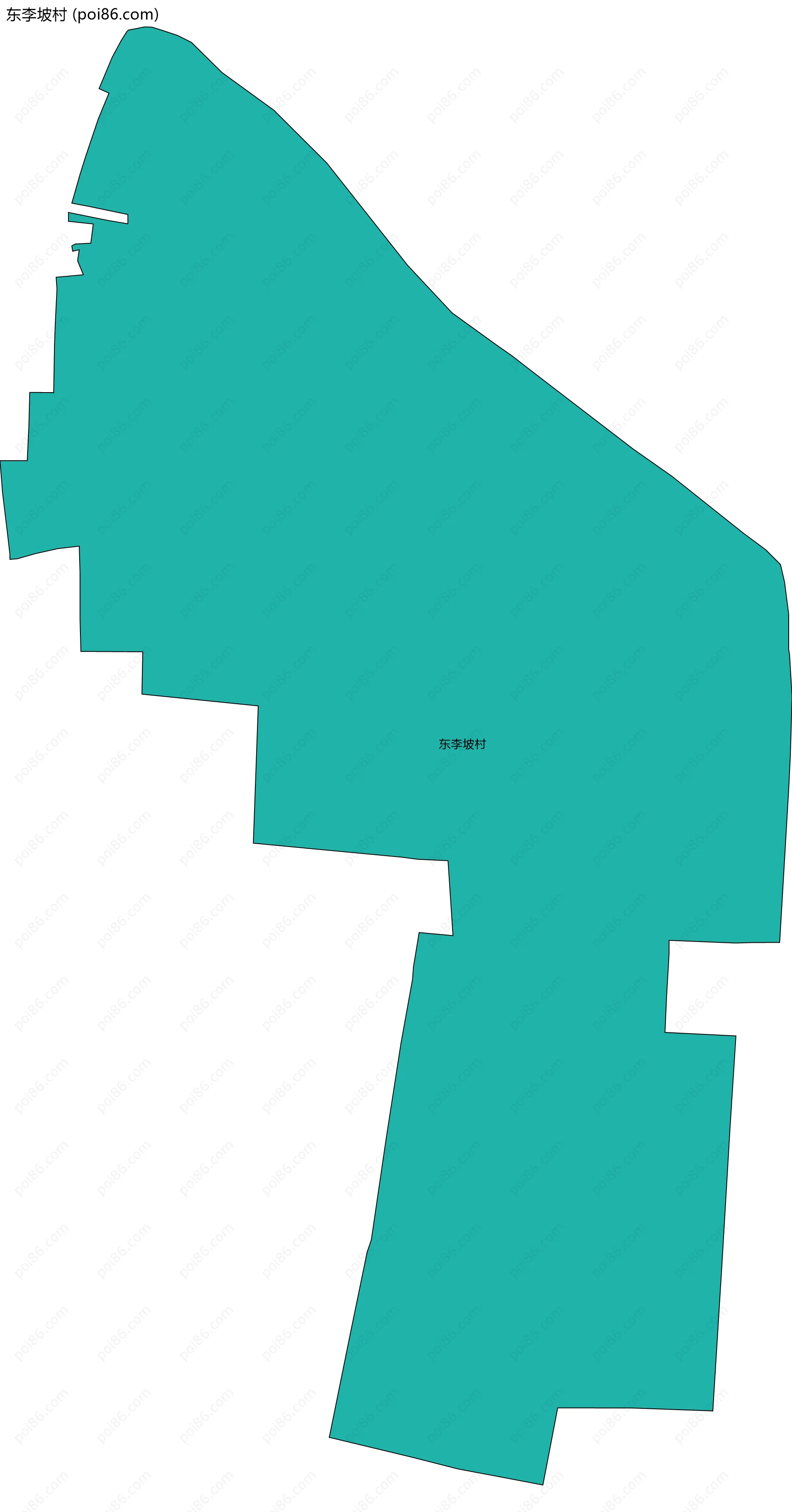 东李坡村边界地图