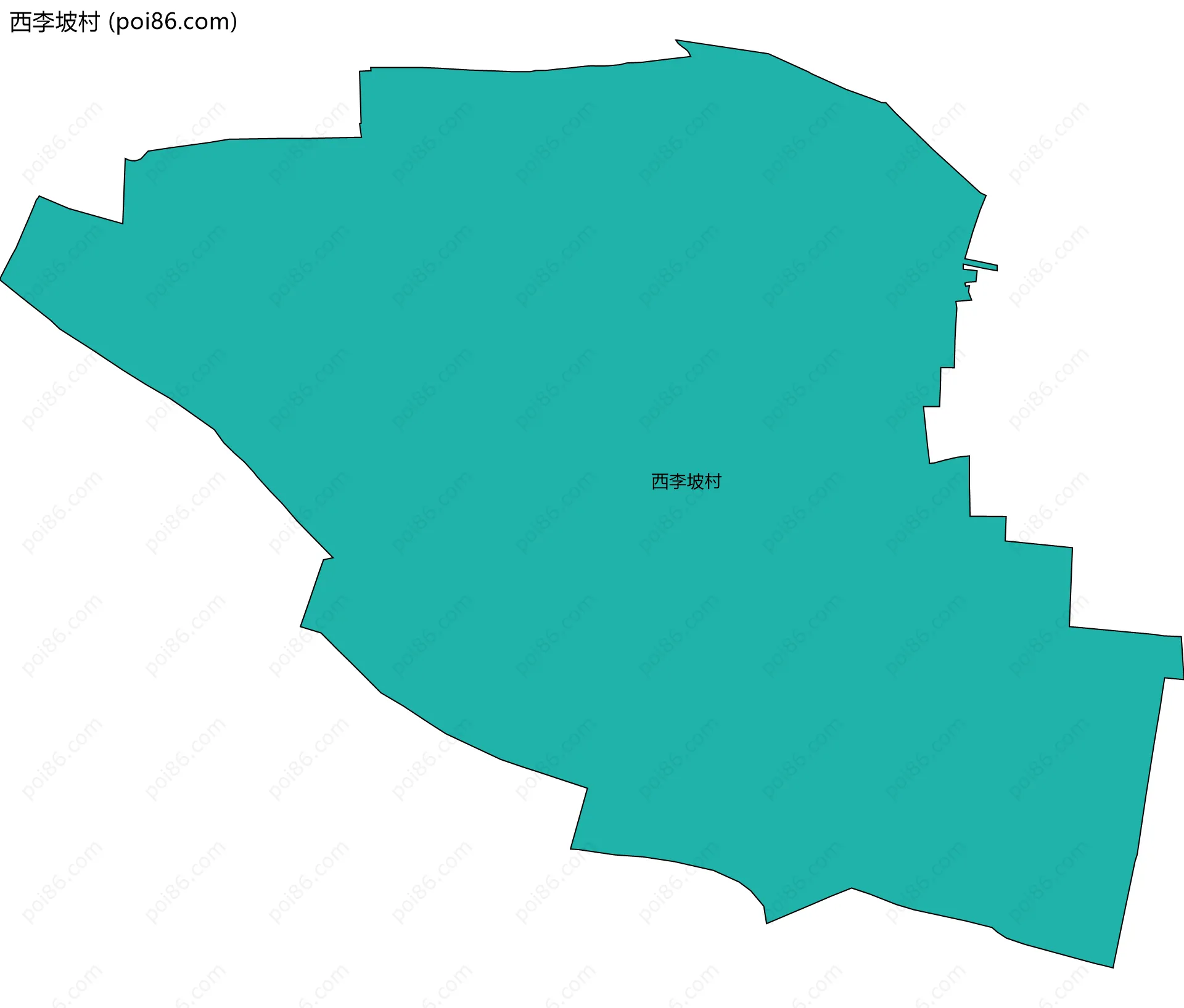 西李坡村边界地图