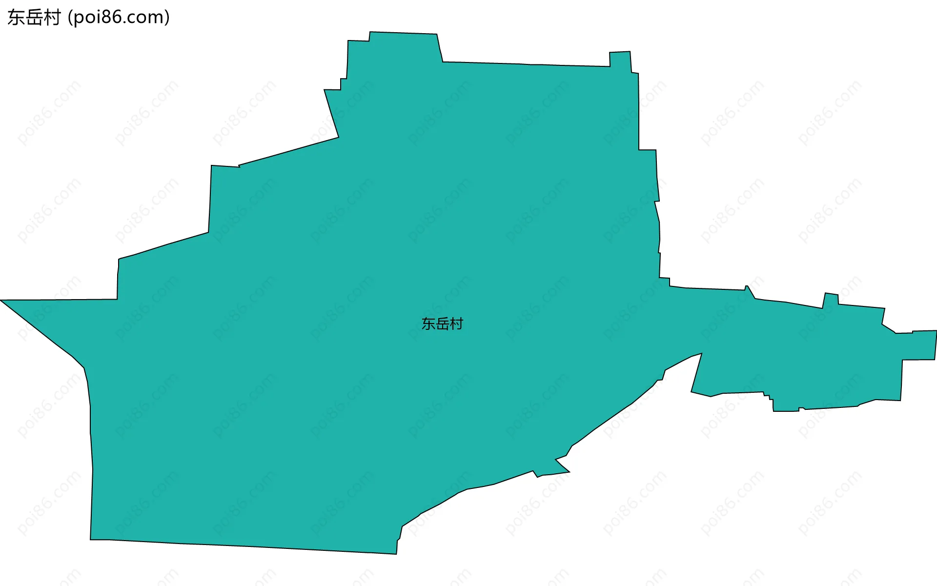 东岳村边界地图