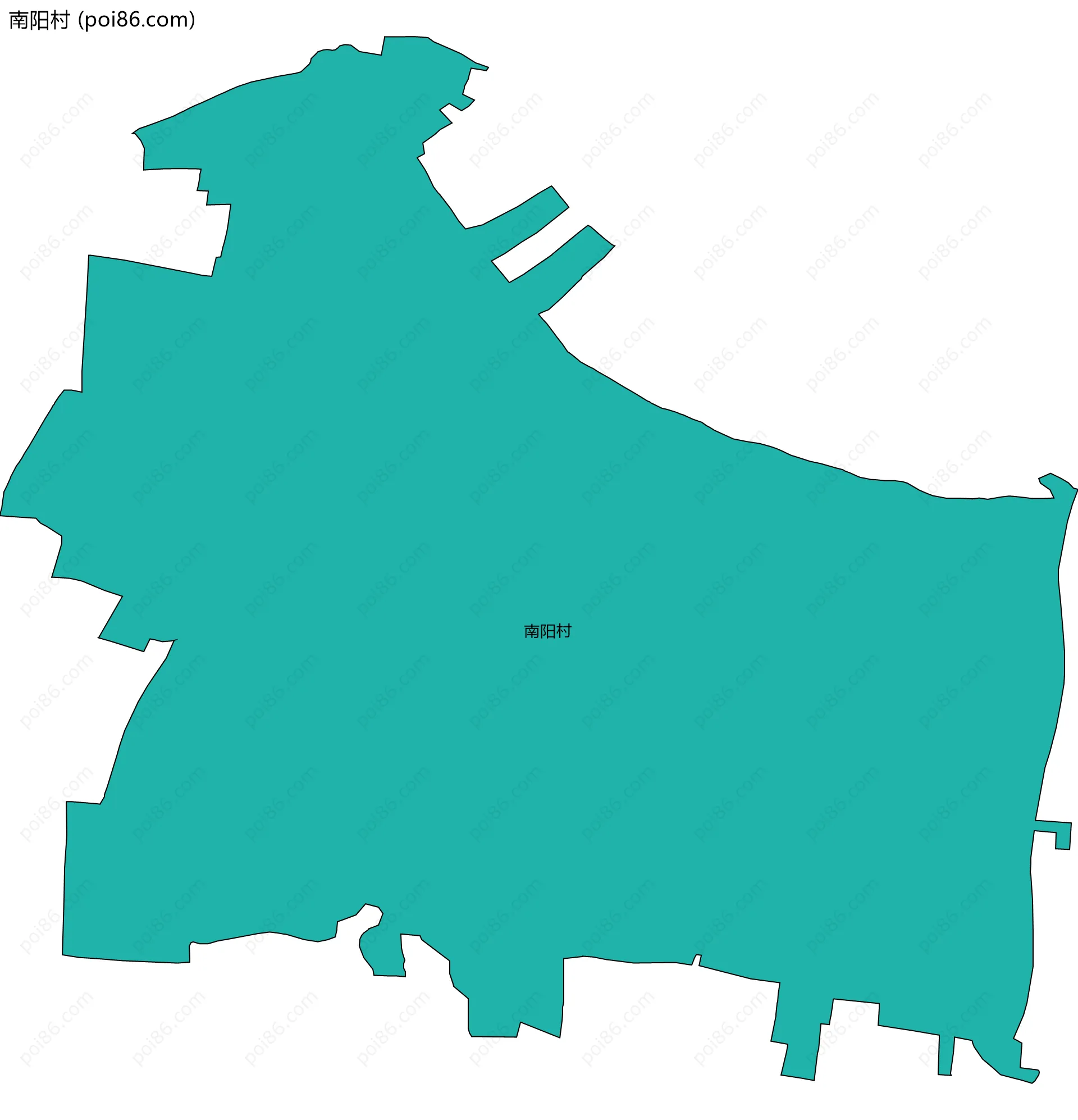 南阳村边界地图