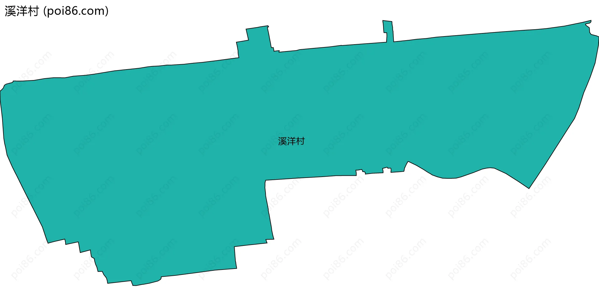 溪洋村边界地图