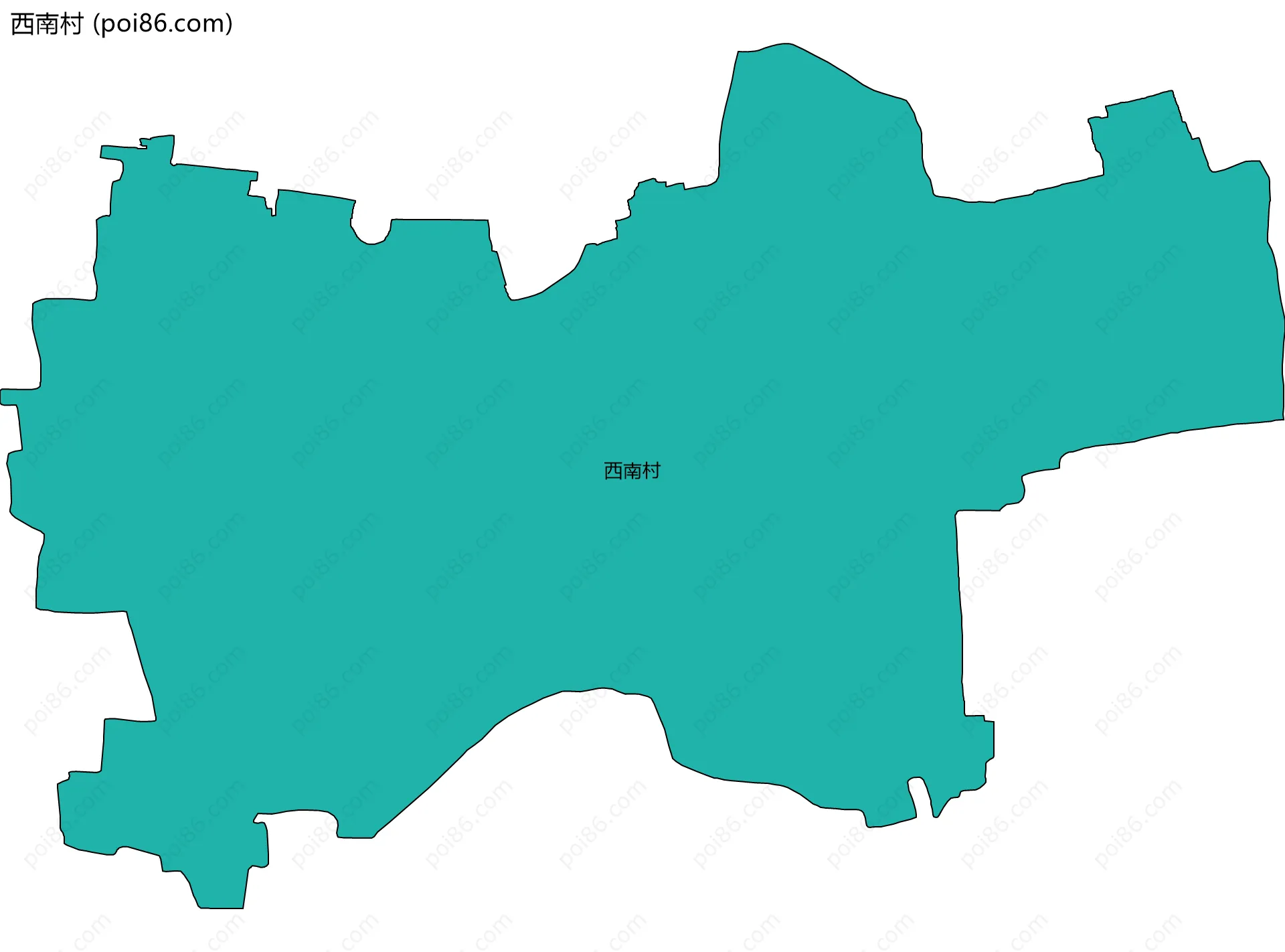 西南村边界地图