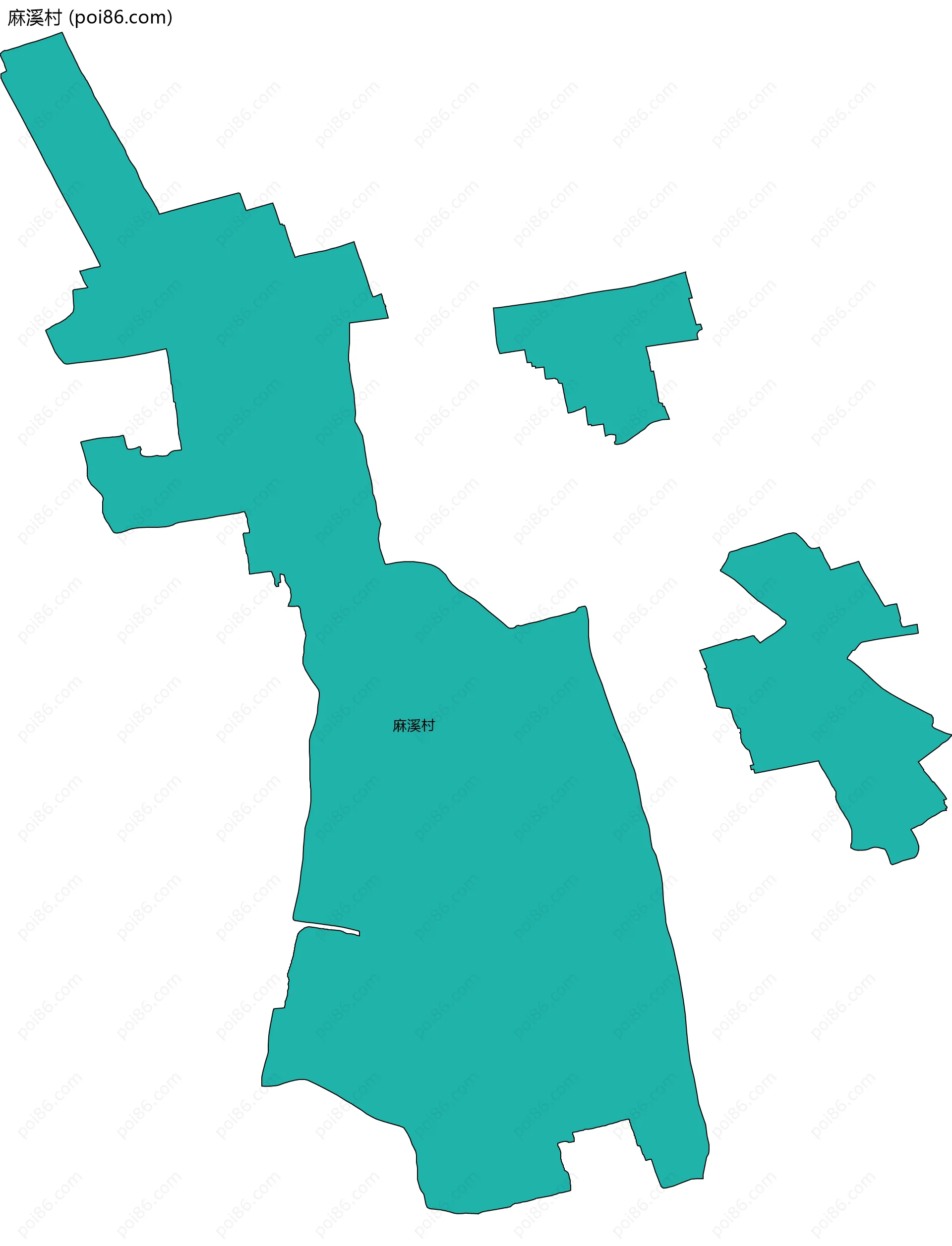 麻溪村边界地图
