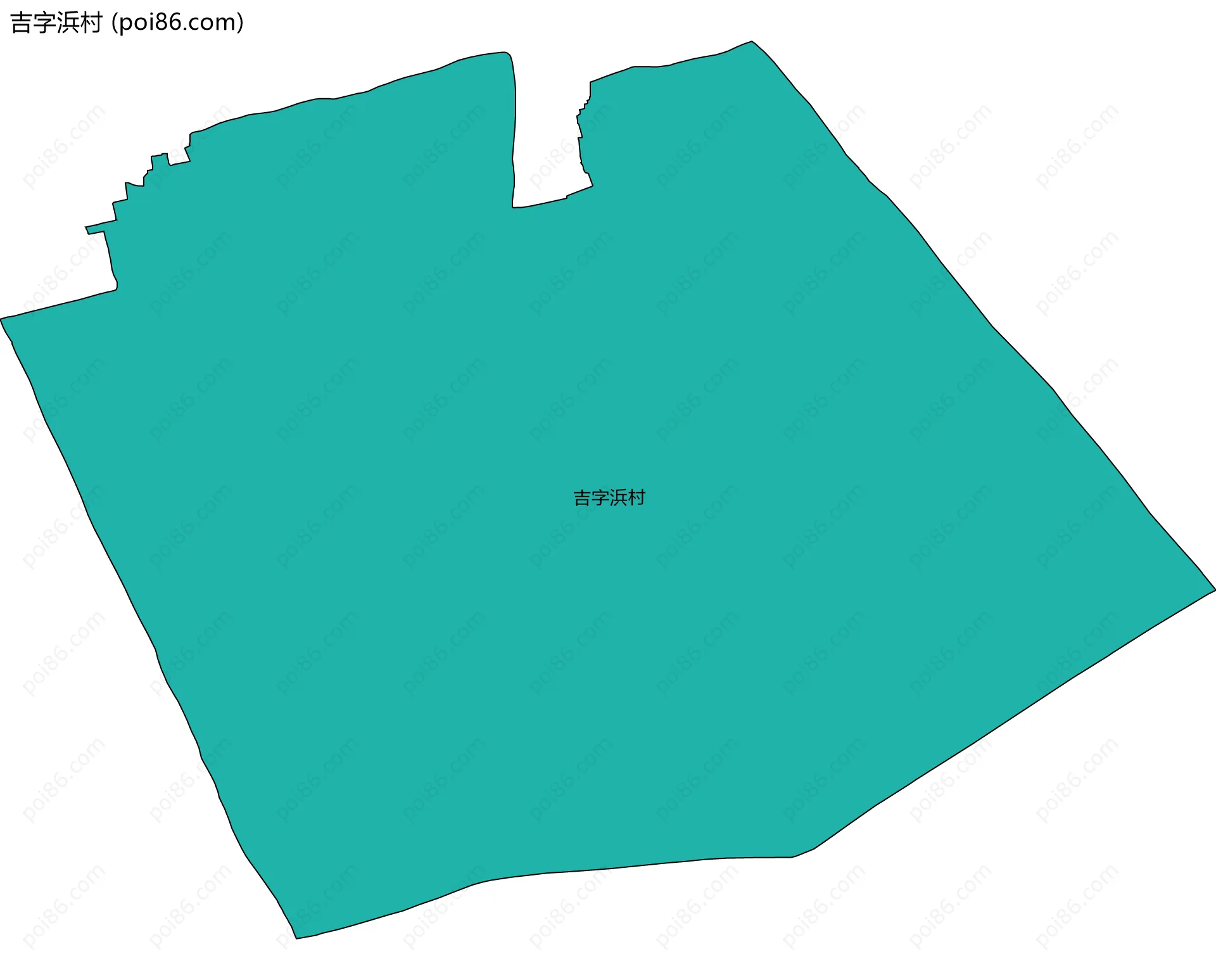 吉字浜村边界地图