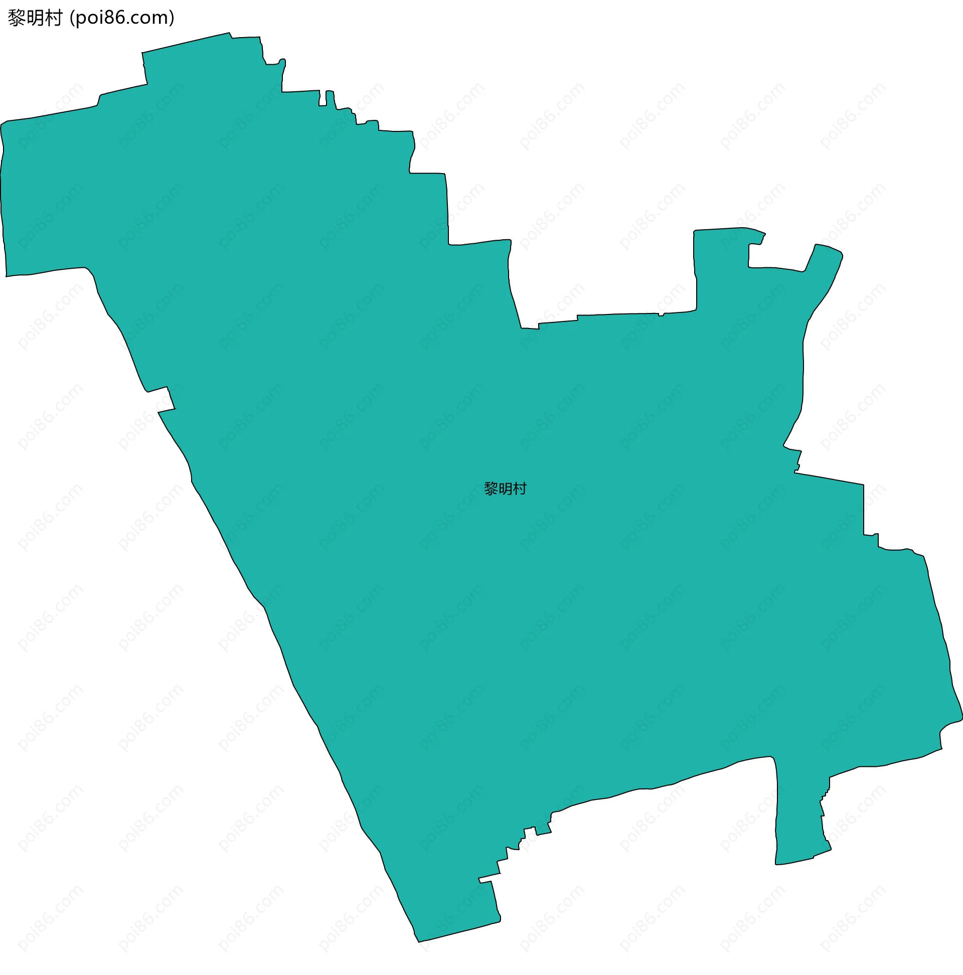 黎明村边界地图
