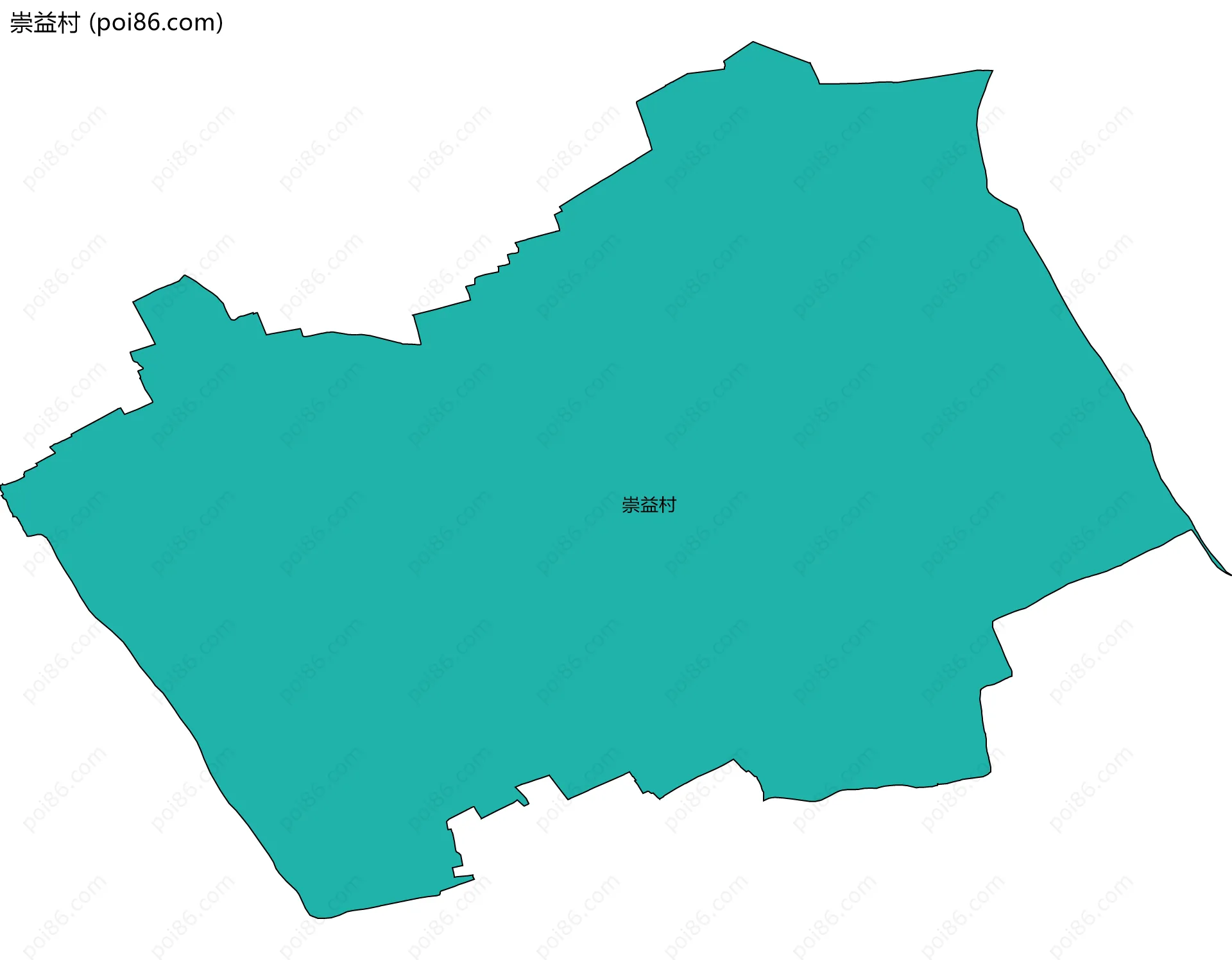 崇益村边界地图