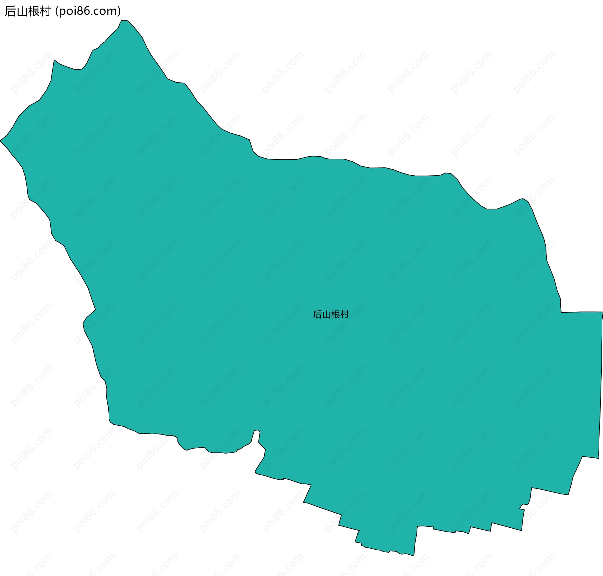 后山根村边界地图
