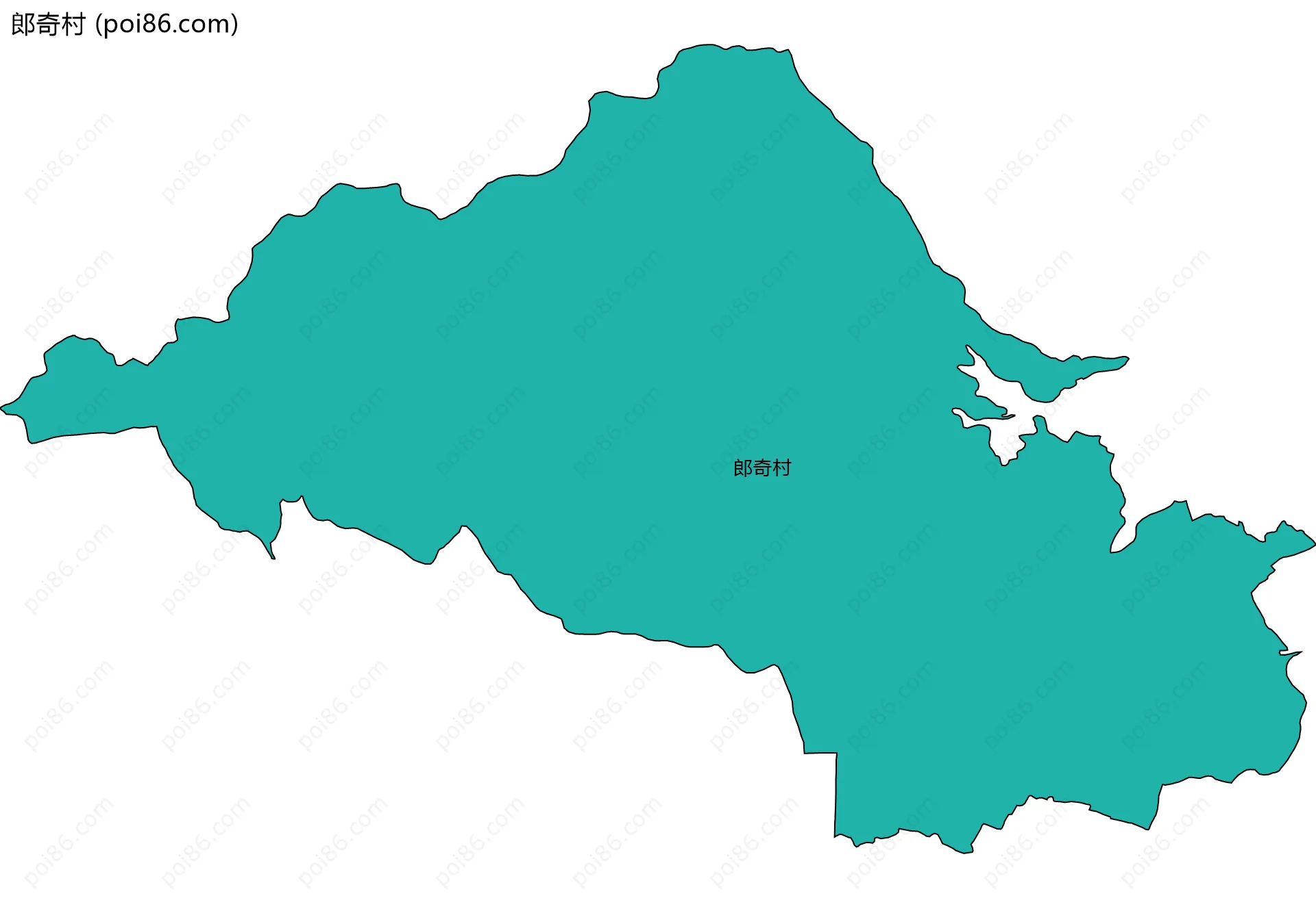 郎奇村边界地图