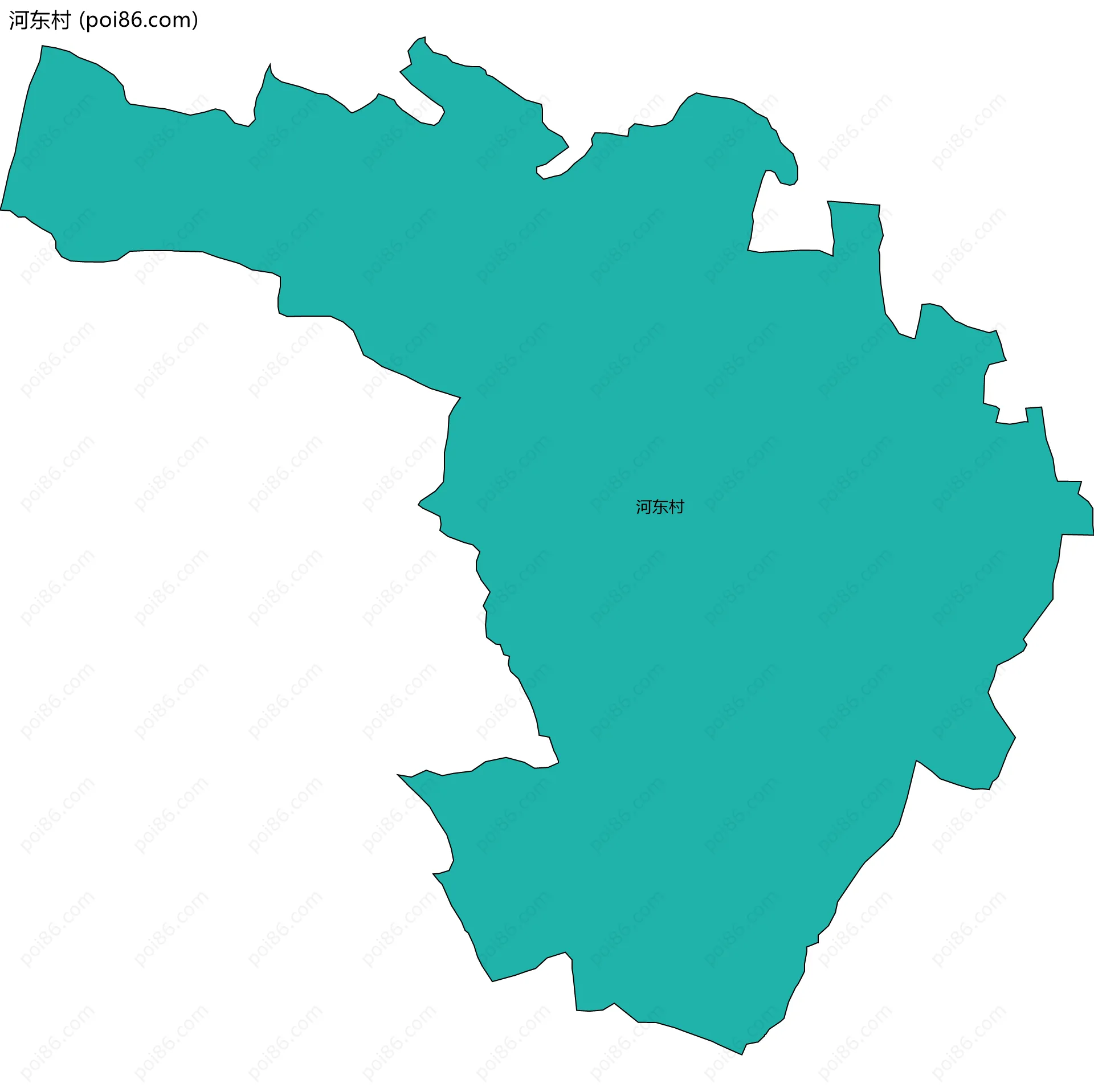 河东村边界地图