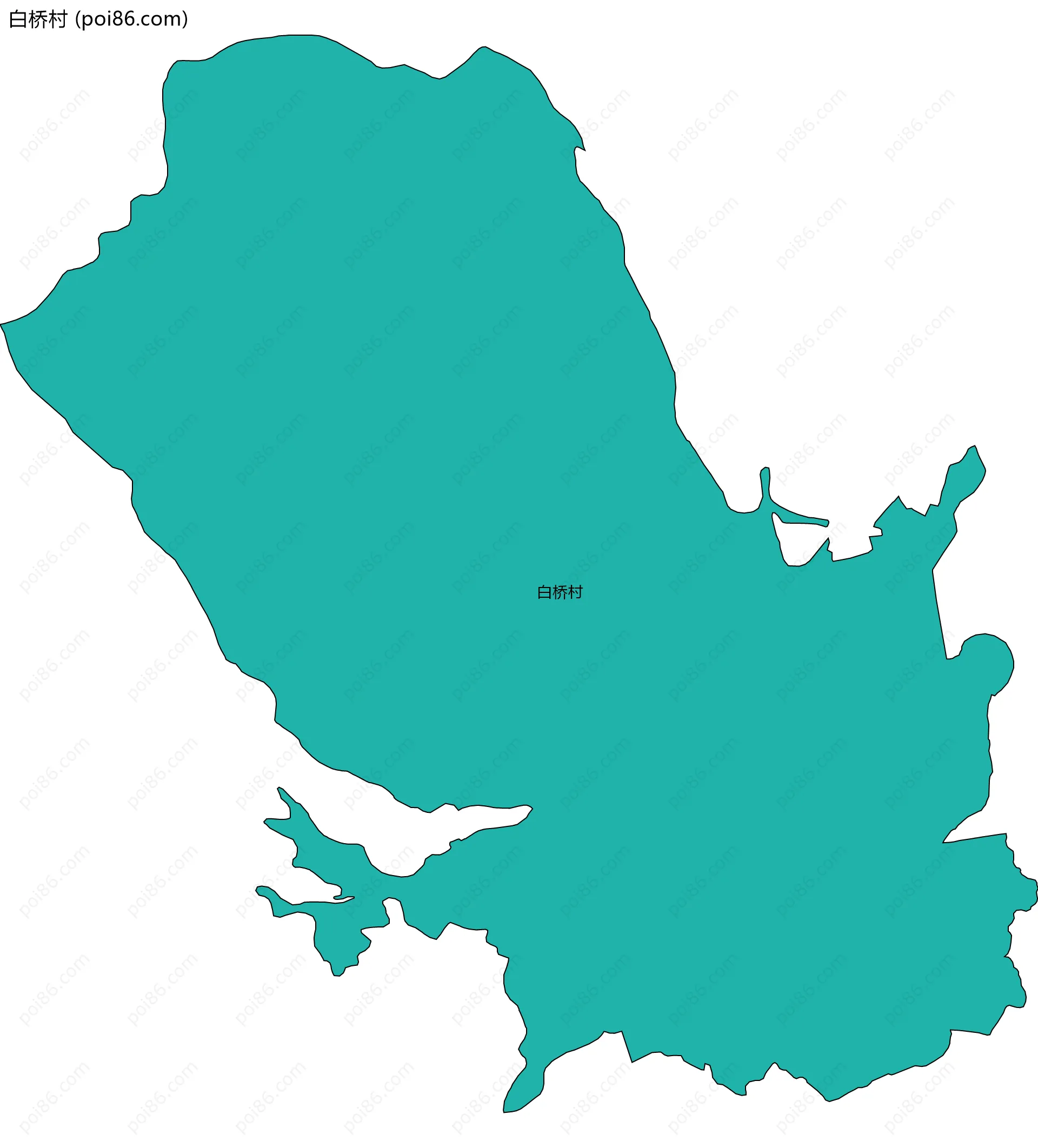 白桥村边界地图