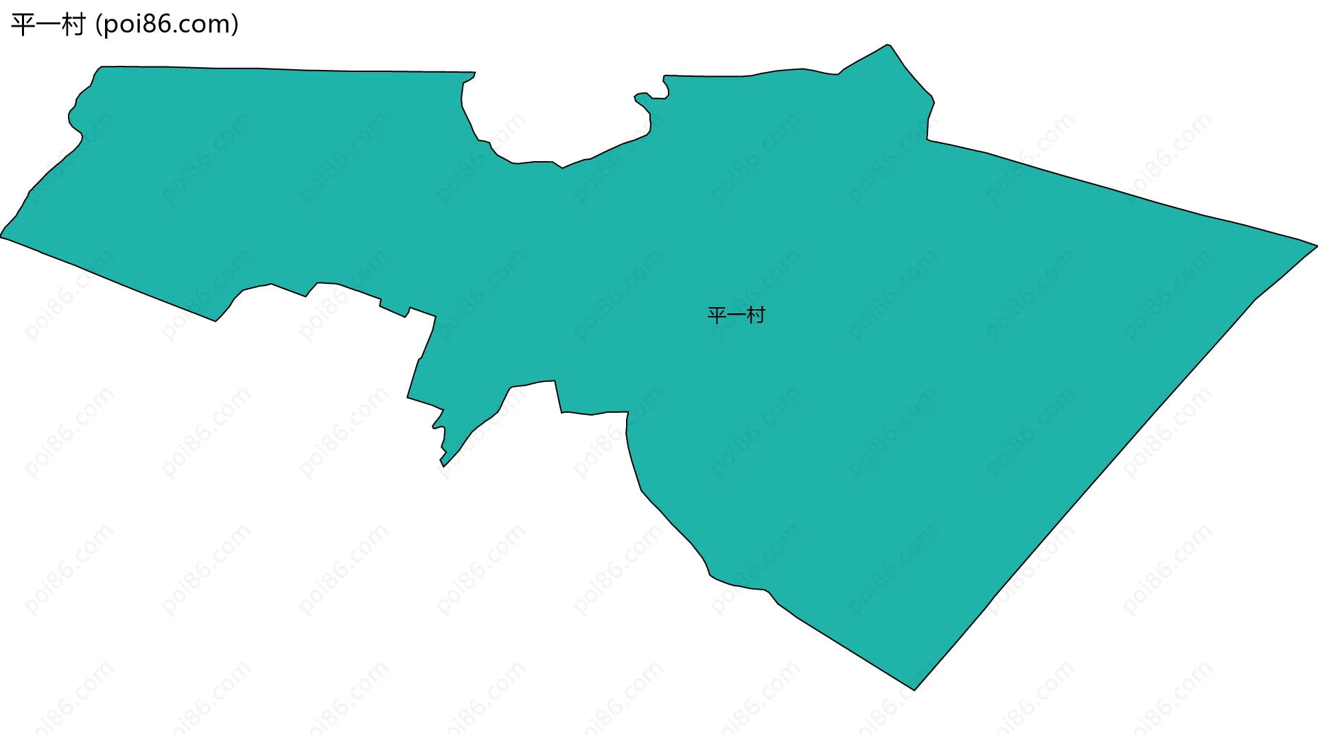 平一村边界地图
