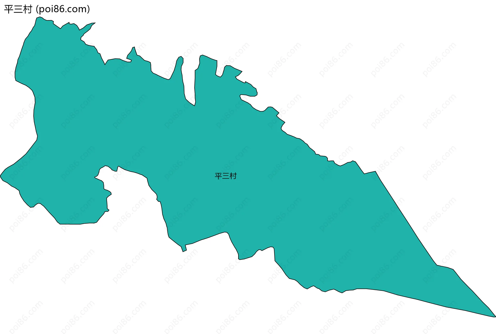 平三村边界地图