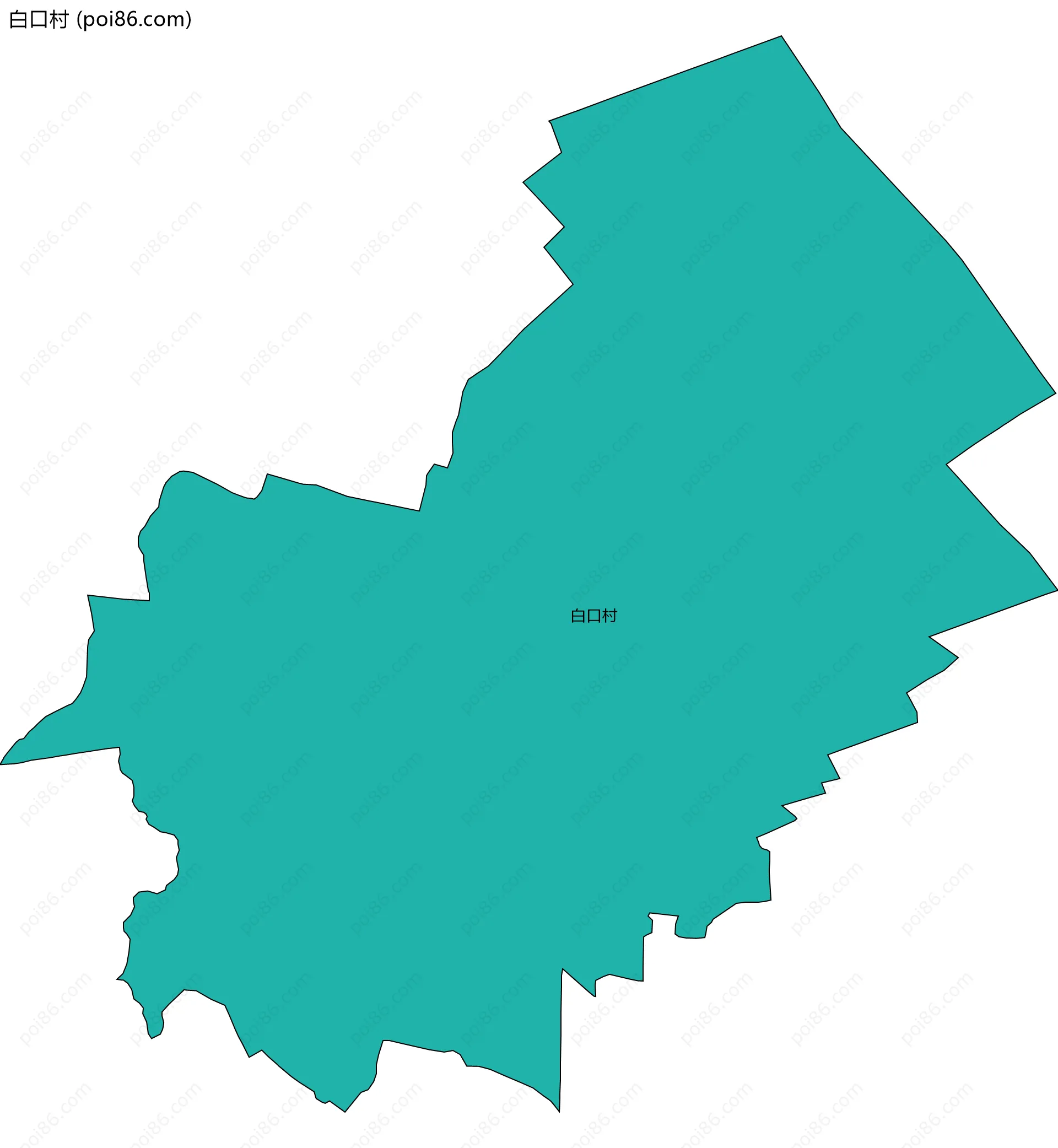 白口村边界地图