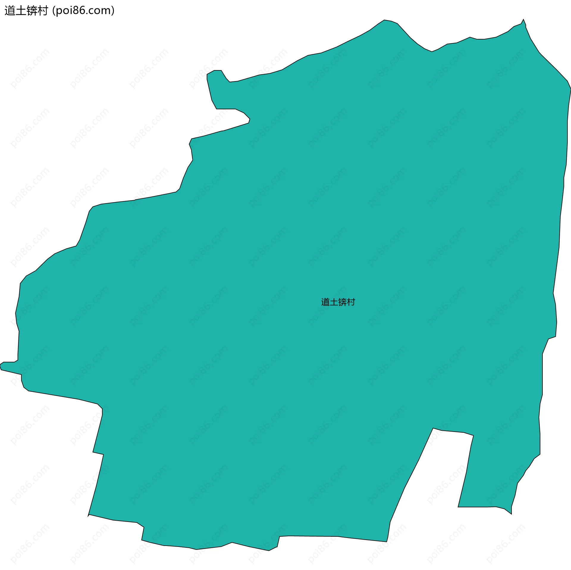 道土锛村边界地图