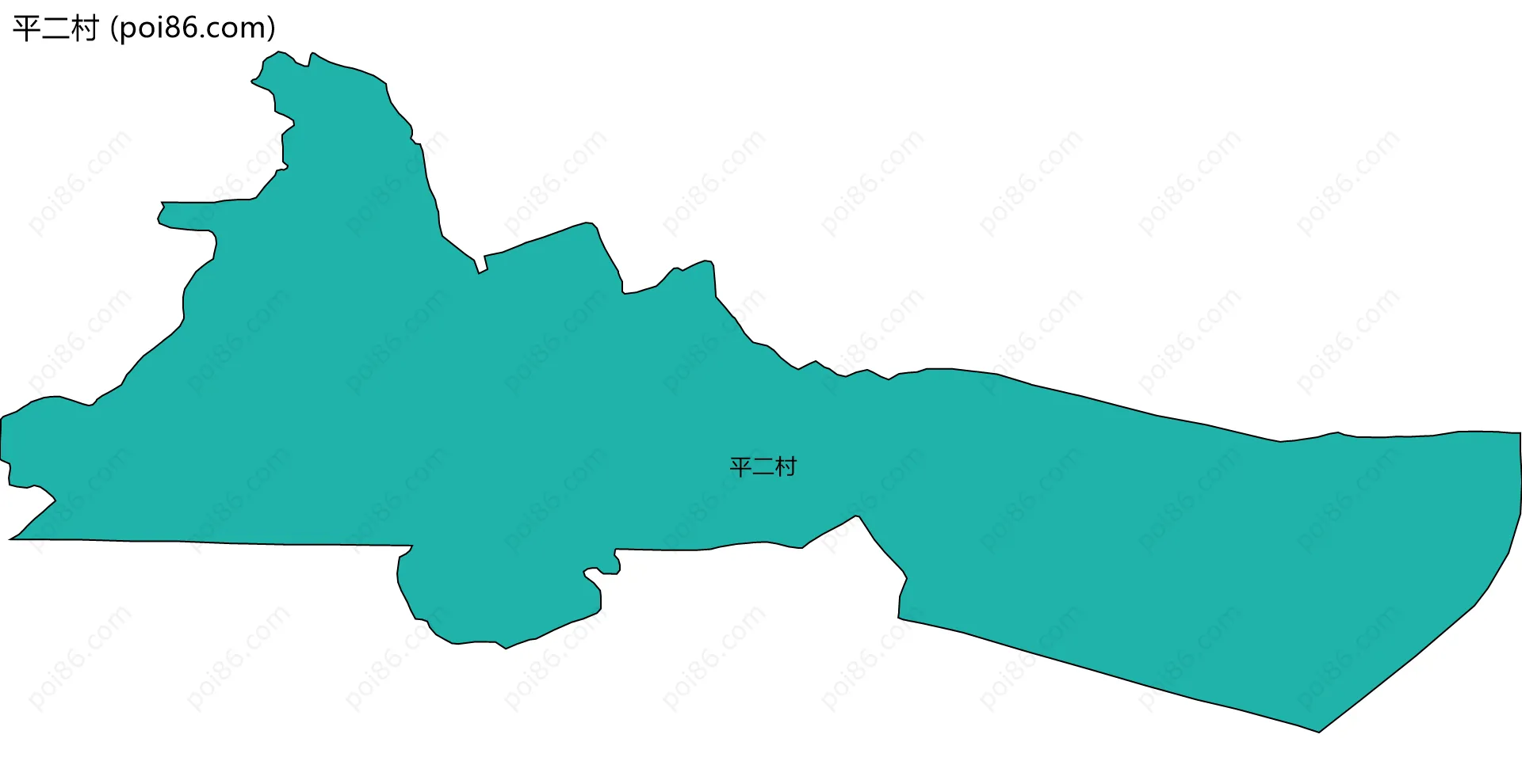 平二村边界地图