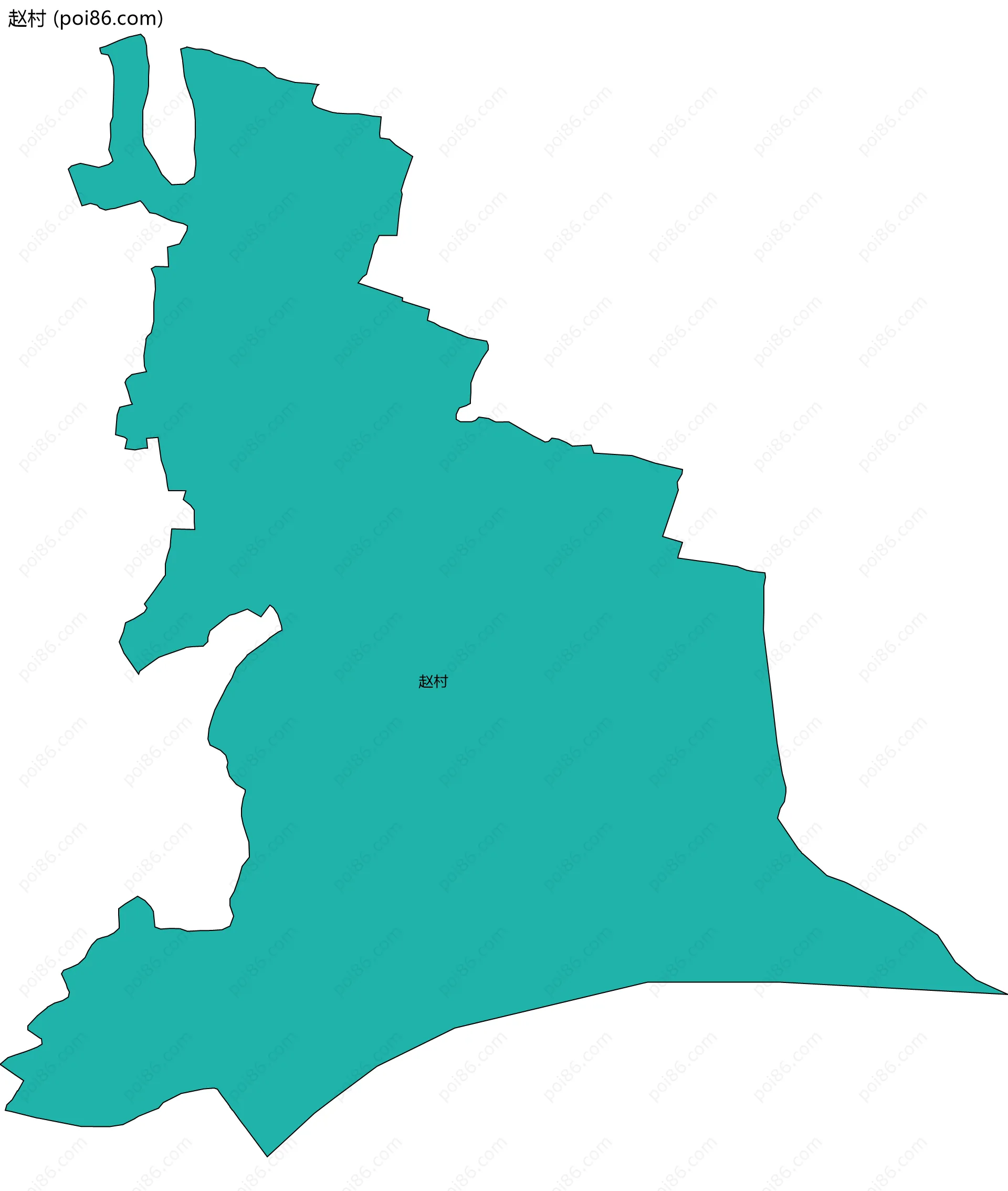 赵村边界地图