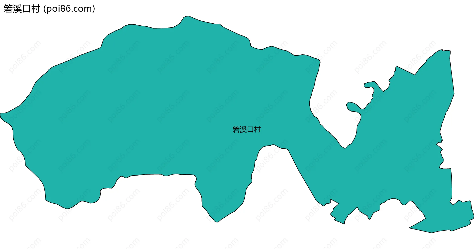 箬溪口村边界地图