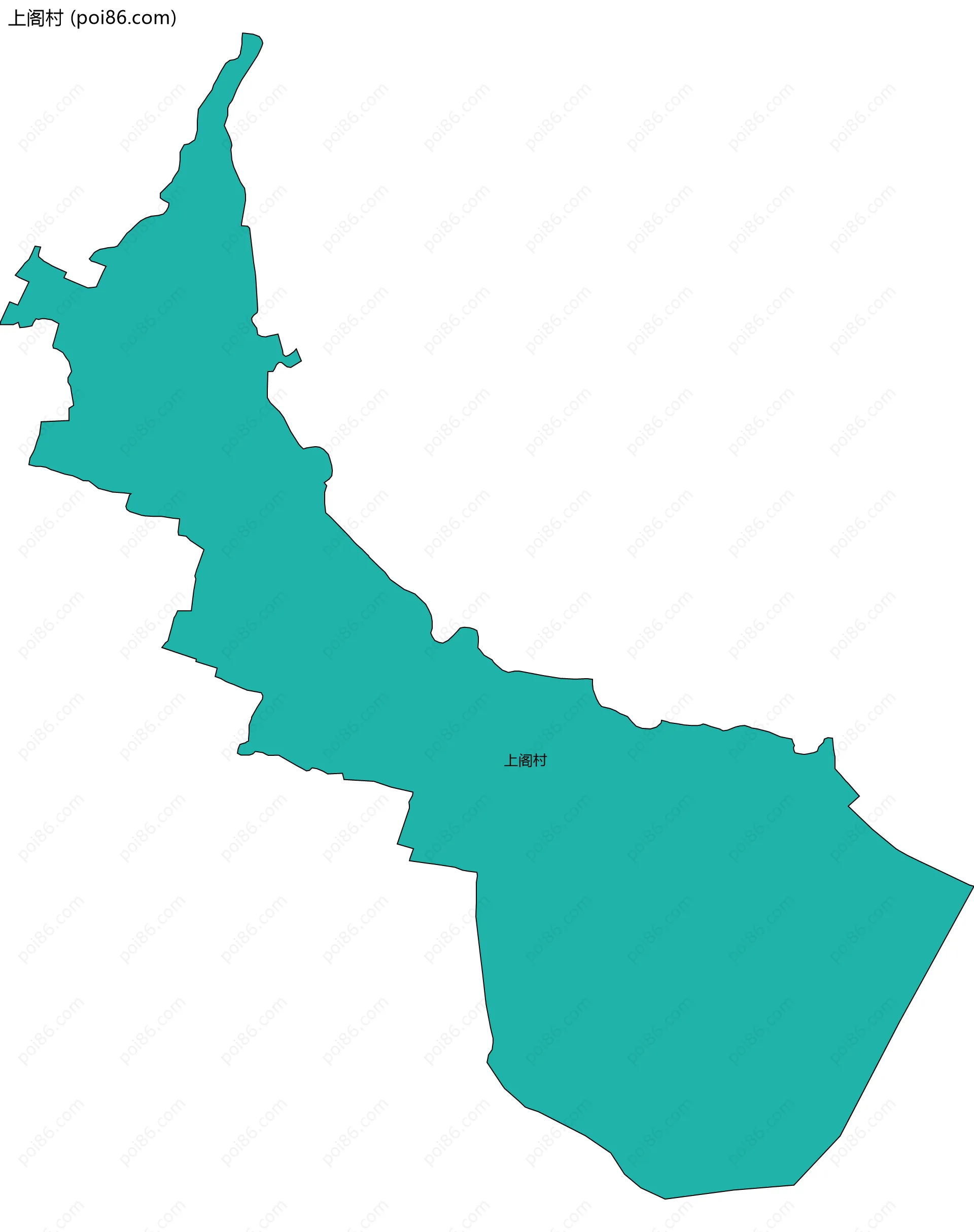上阁村边界地图