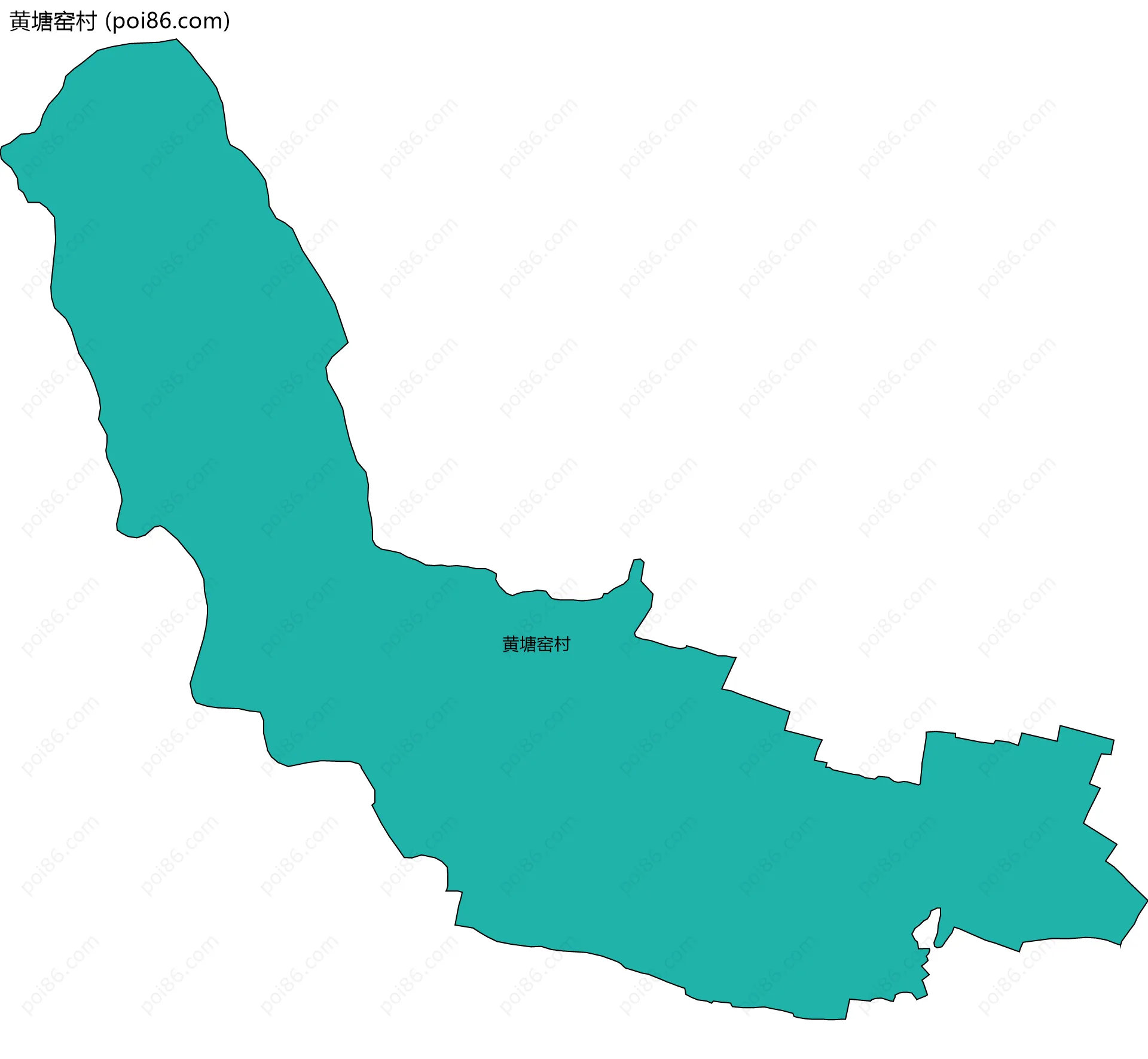 黄塘窑村边界地图