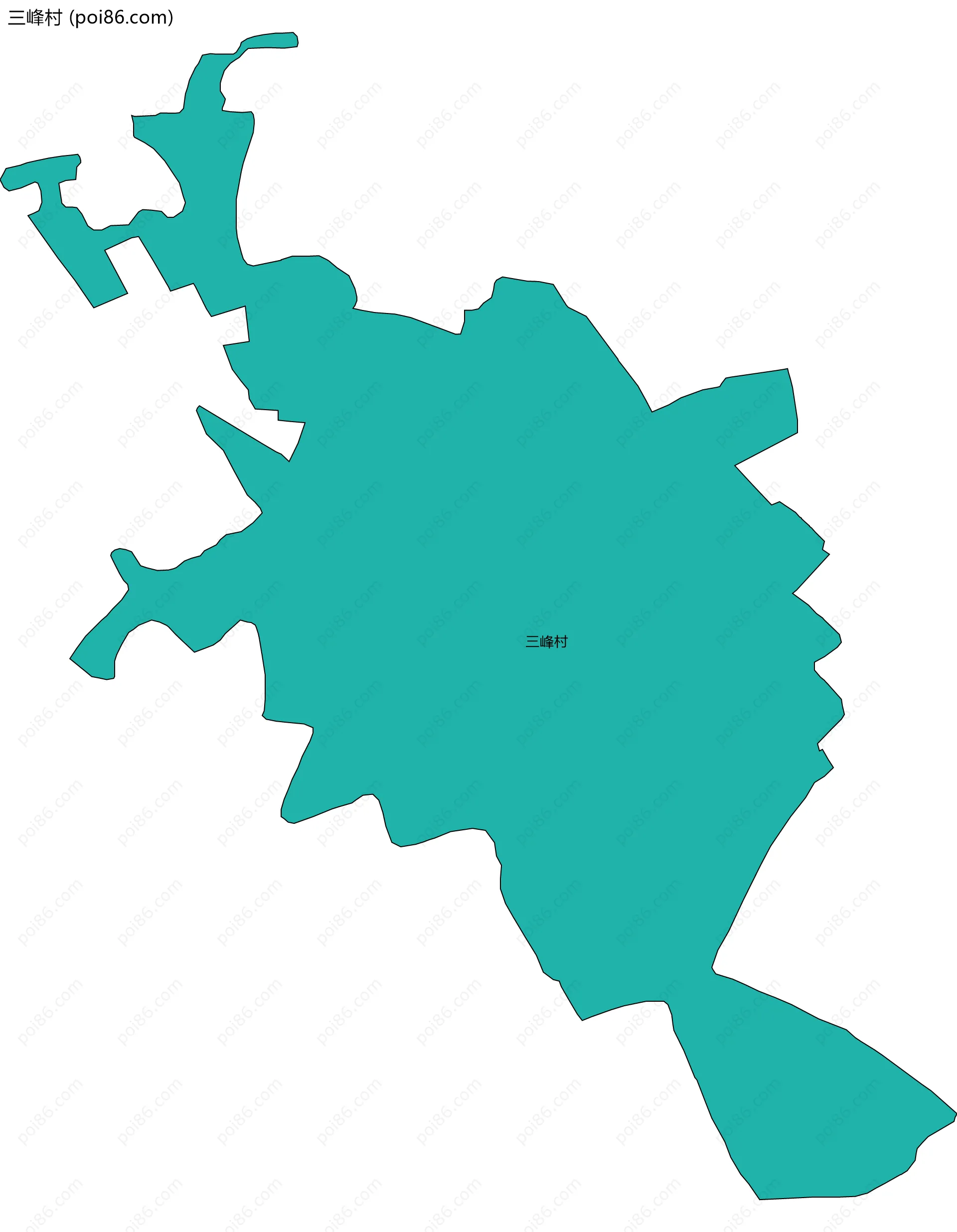 三峰村边界地图