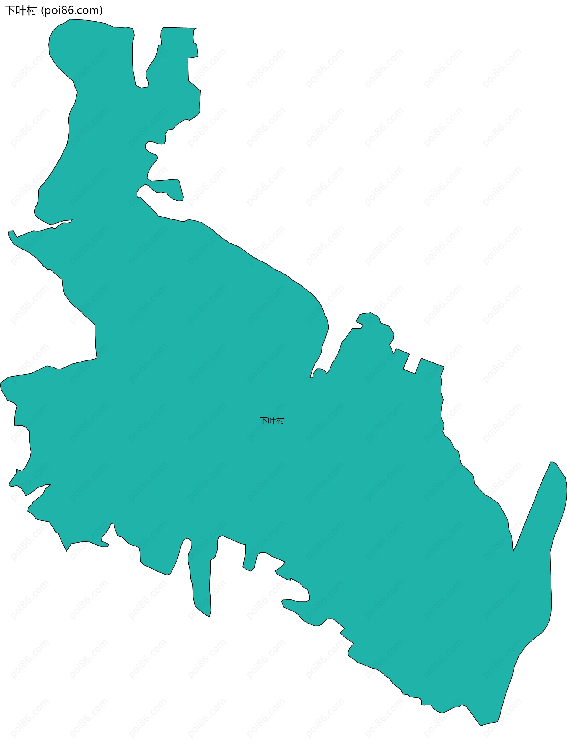 下叶村边界地图