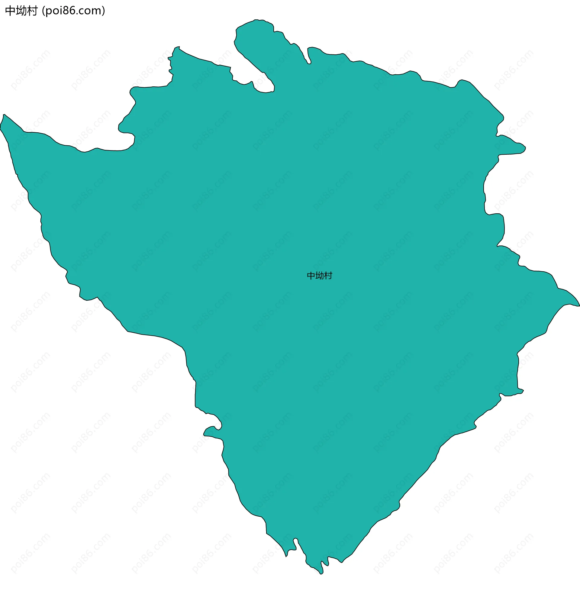 中坳村边界地图