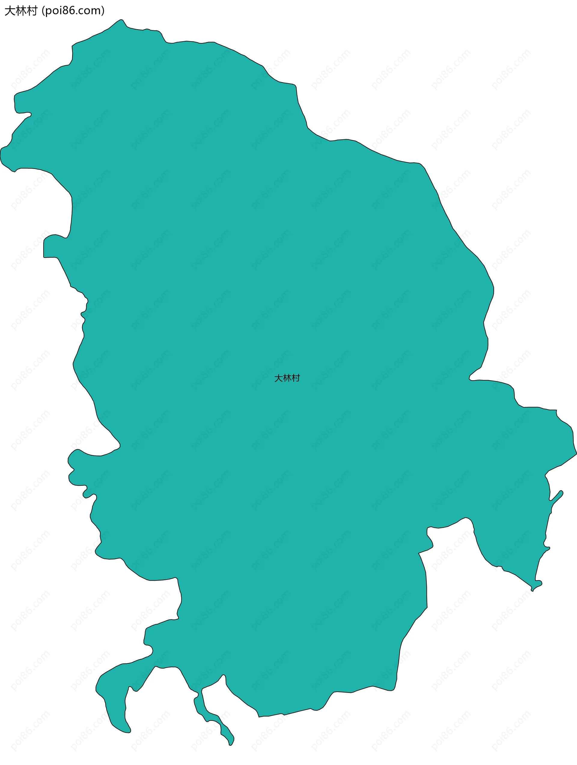 大林村边界地图