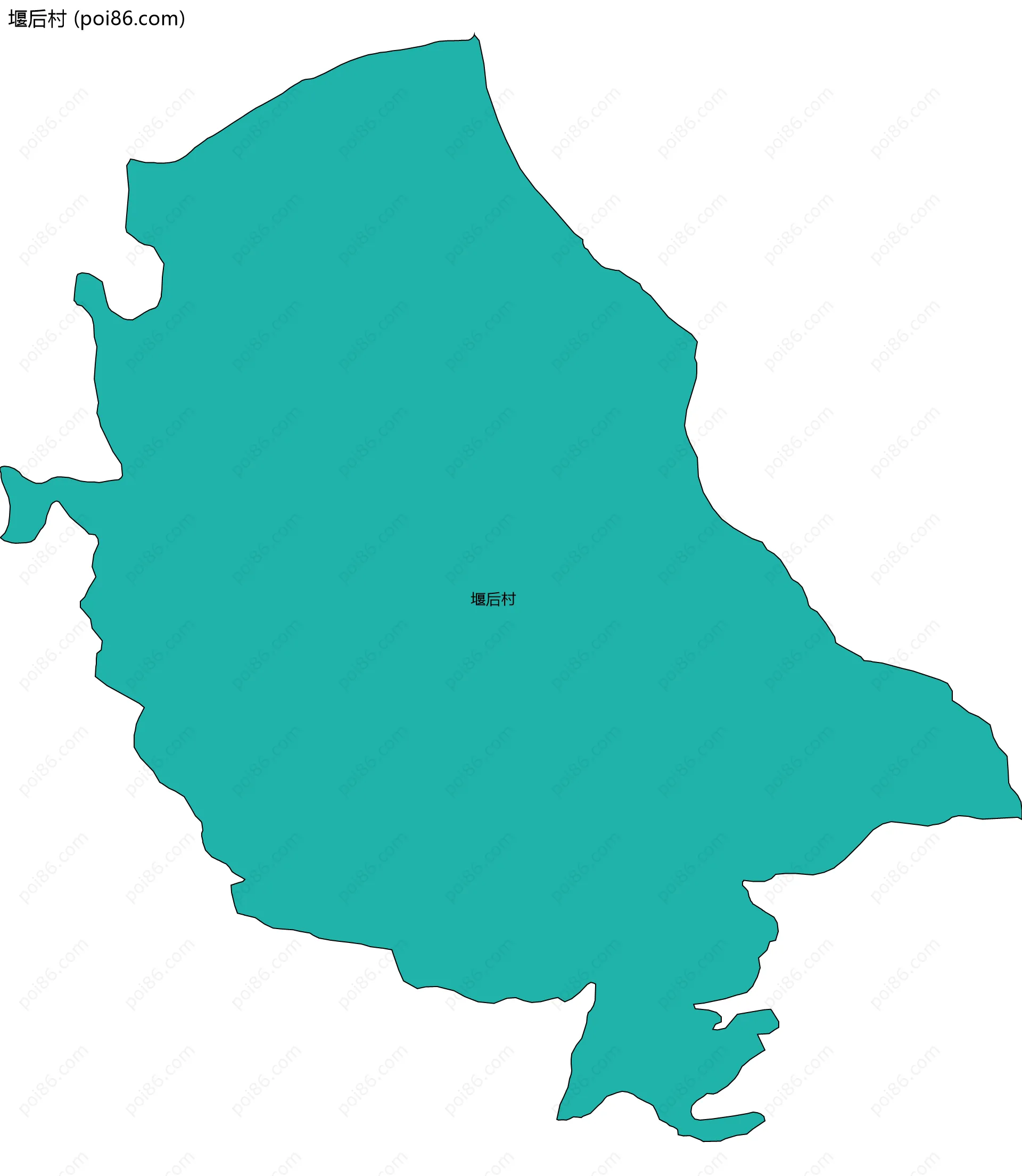 堰后村边界地图