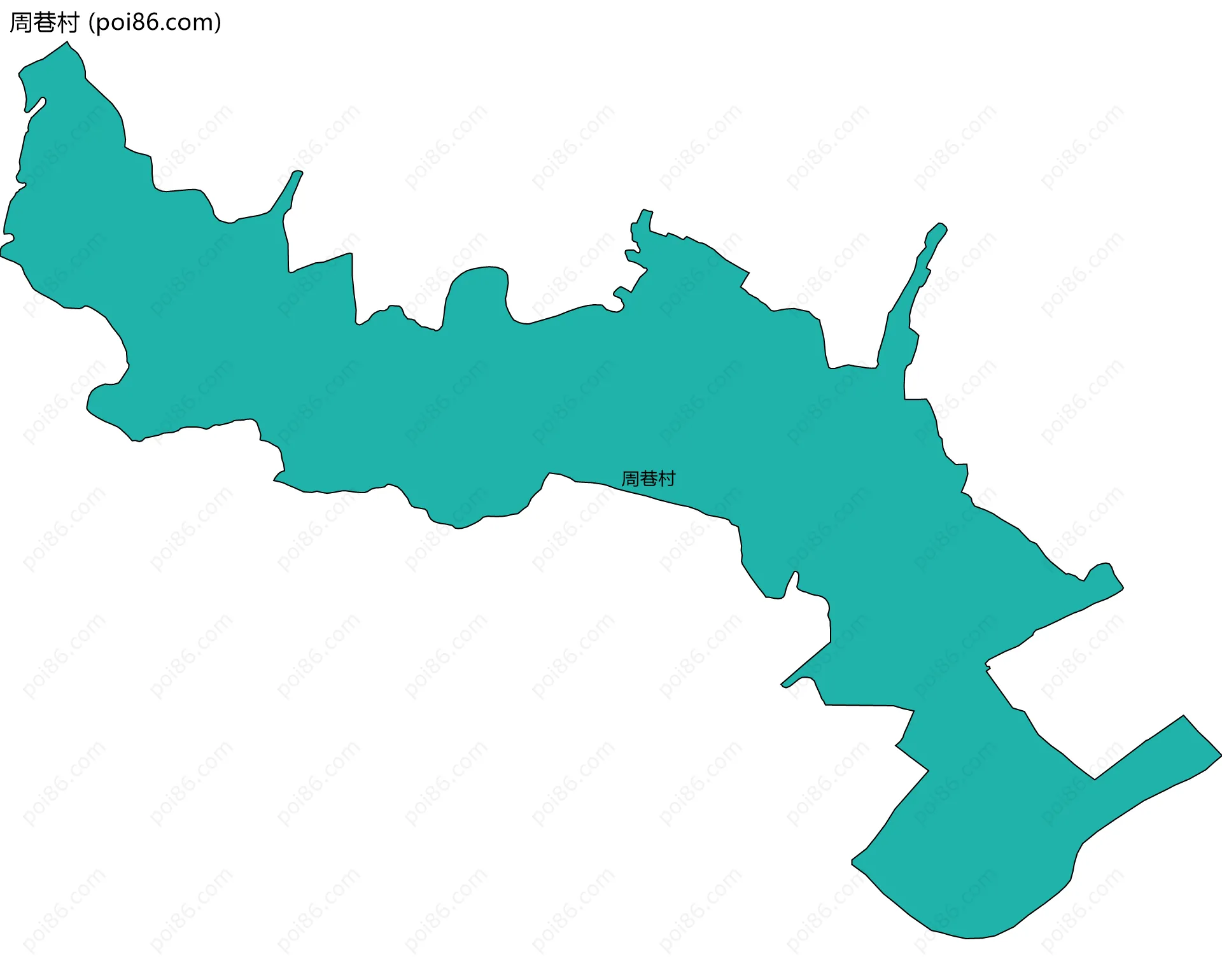 周巷村边界地图