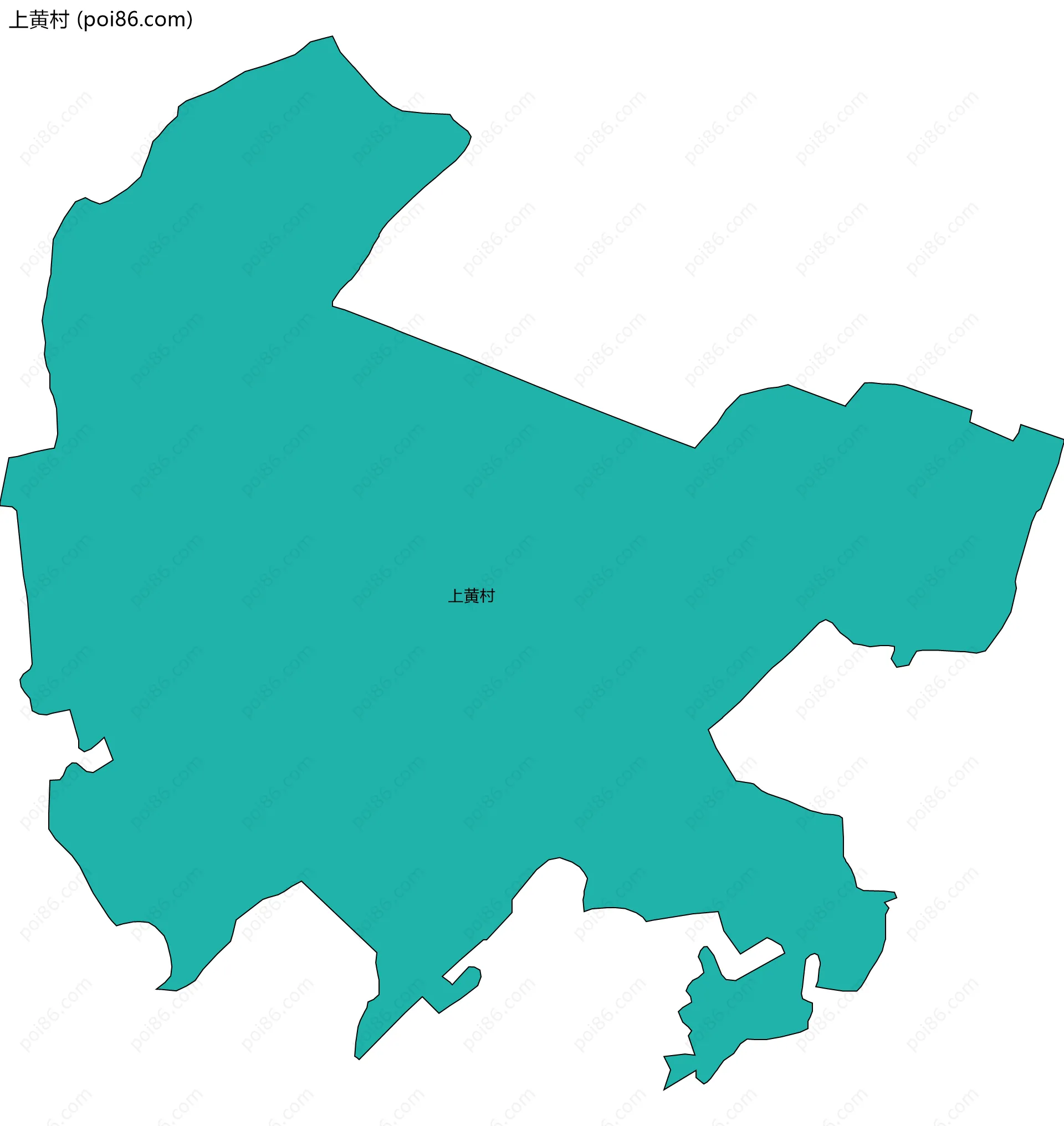 上黄村边界地图