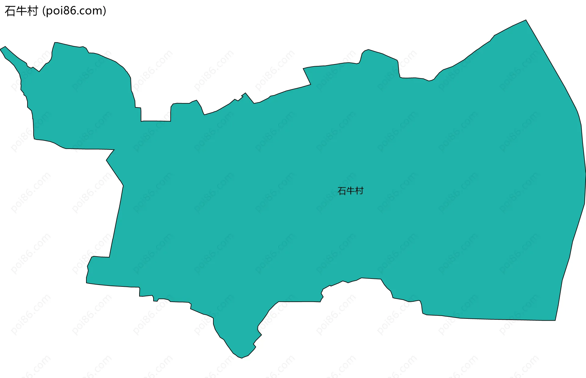石牛村边界地图