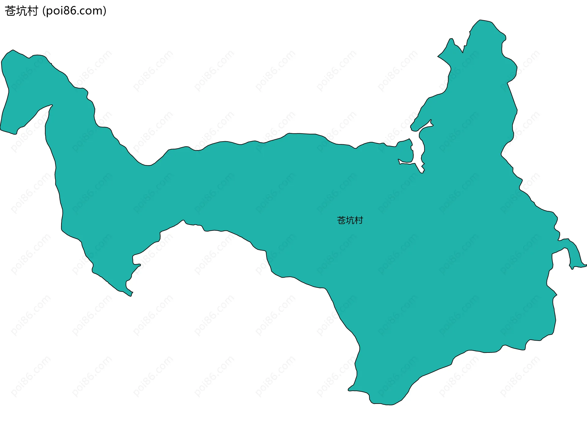 苍坑村边界地图