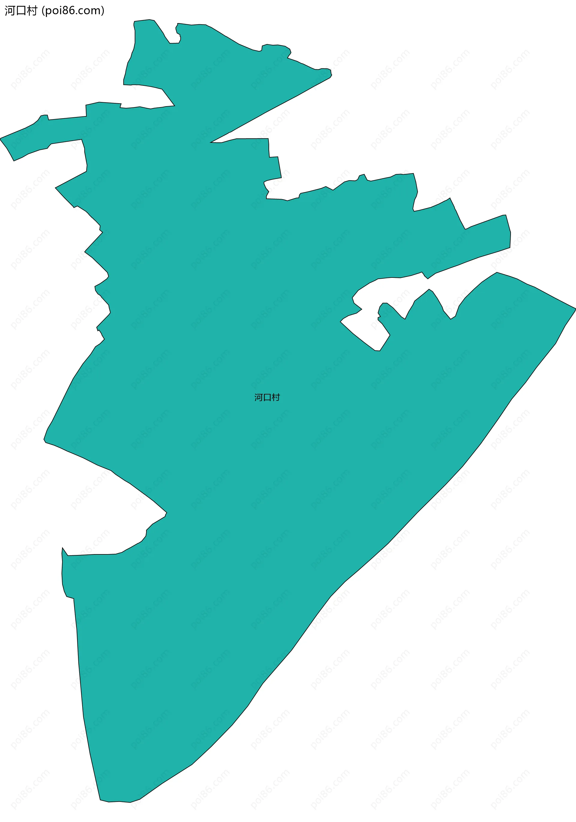 河口村边界地图