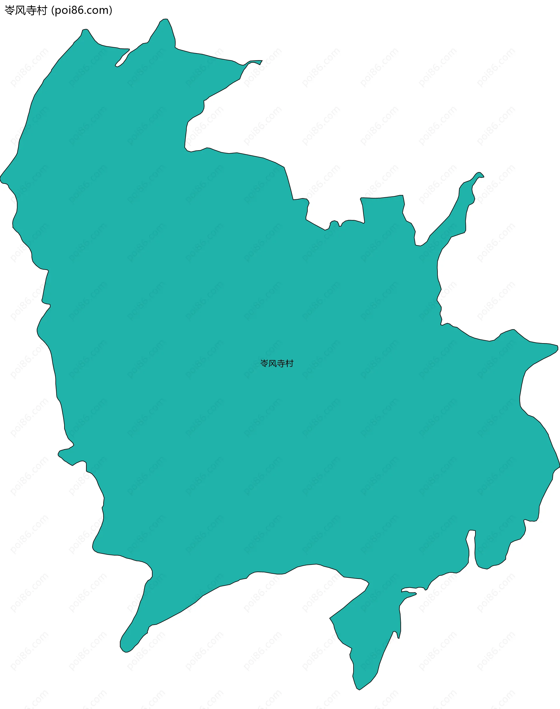 岺风寺村边界地图