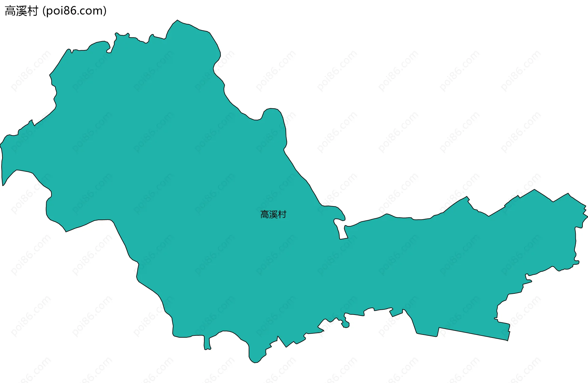 高溪村边界地图