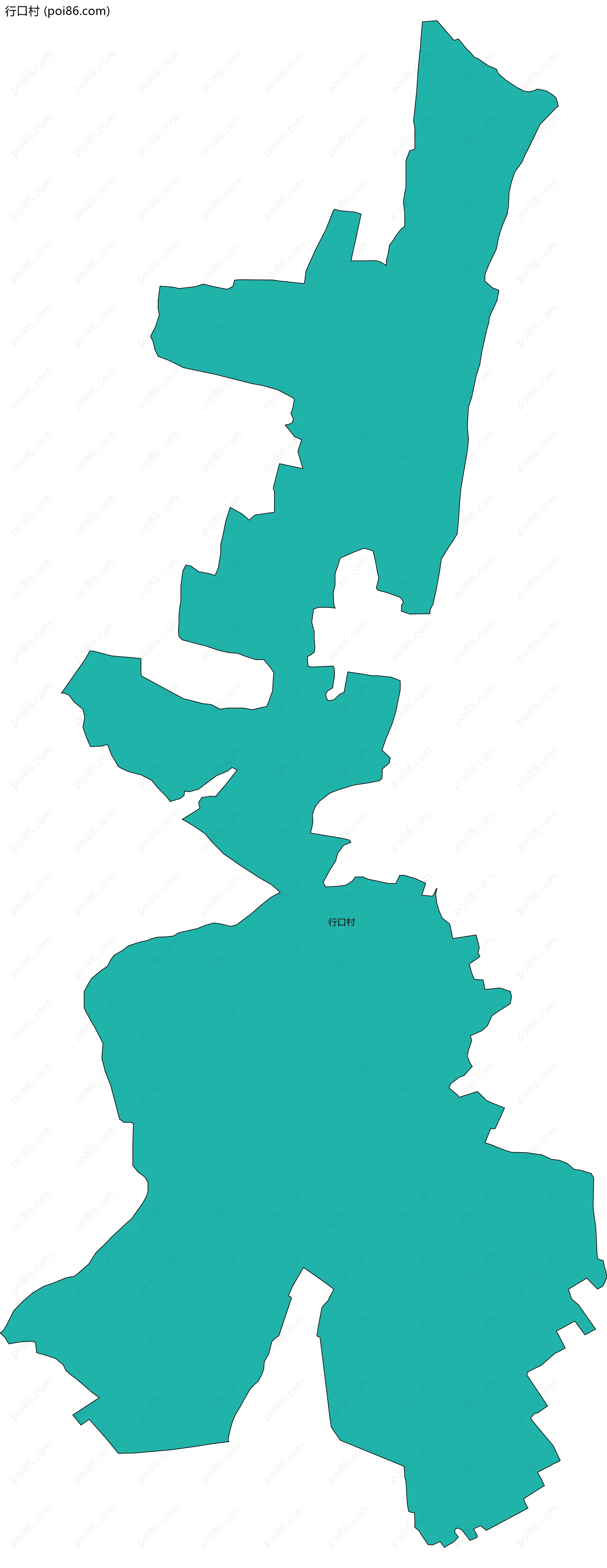 行口村边界地图