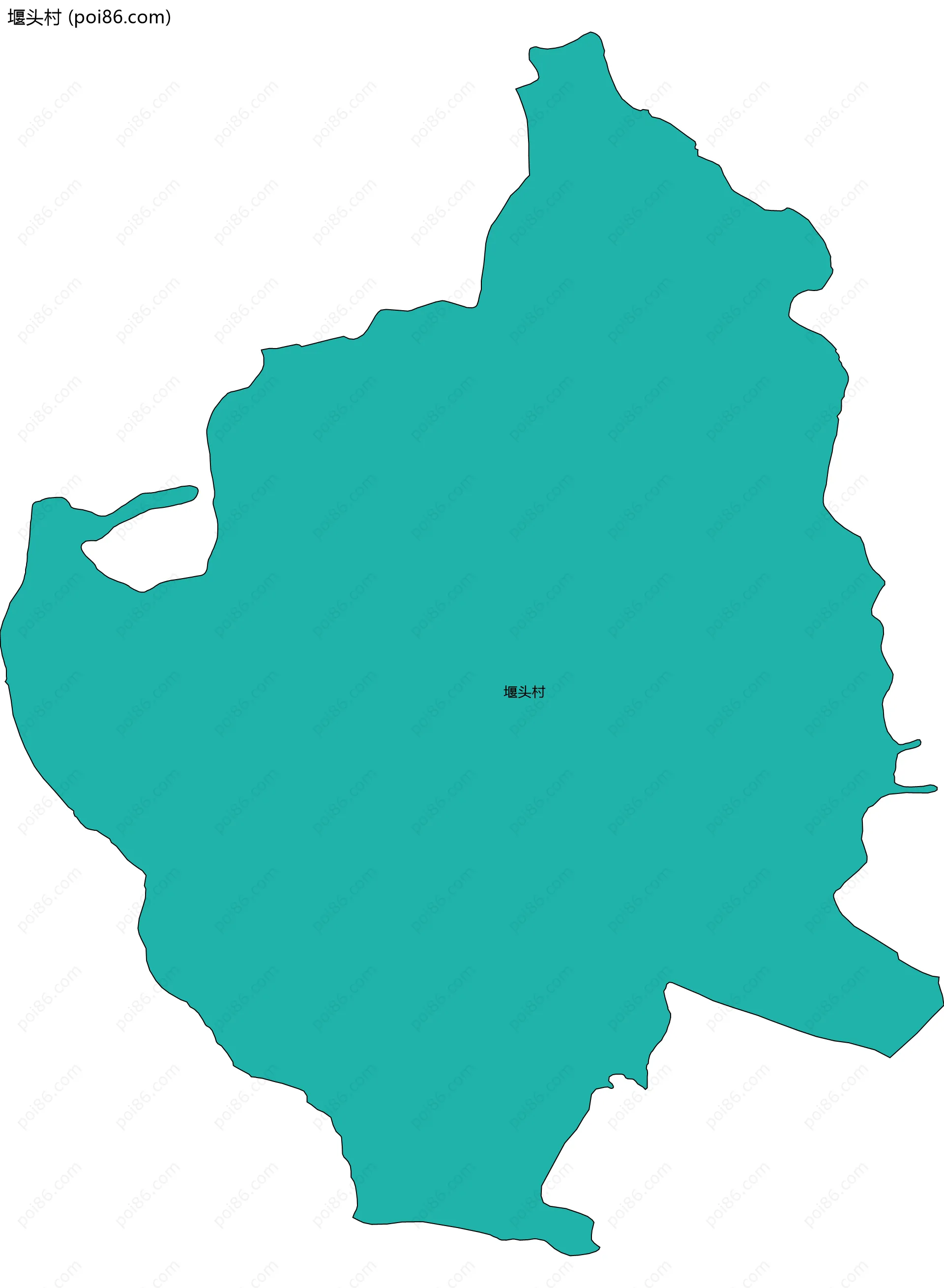 堰头村边界地图