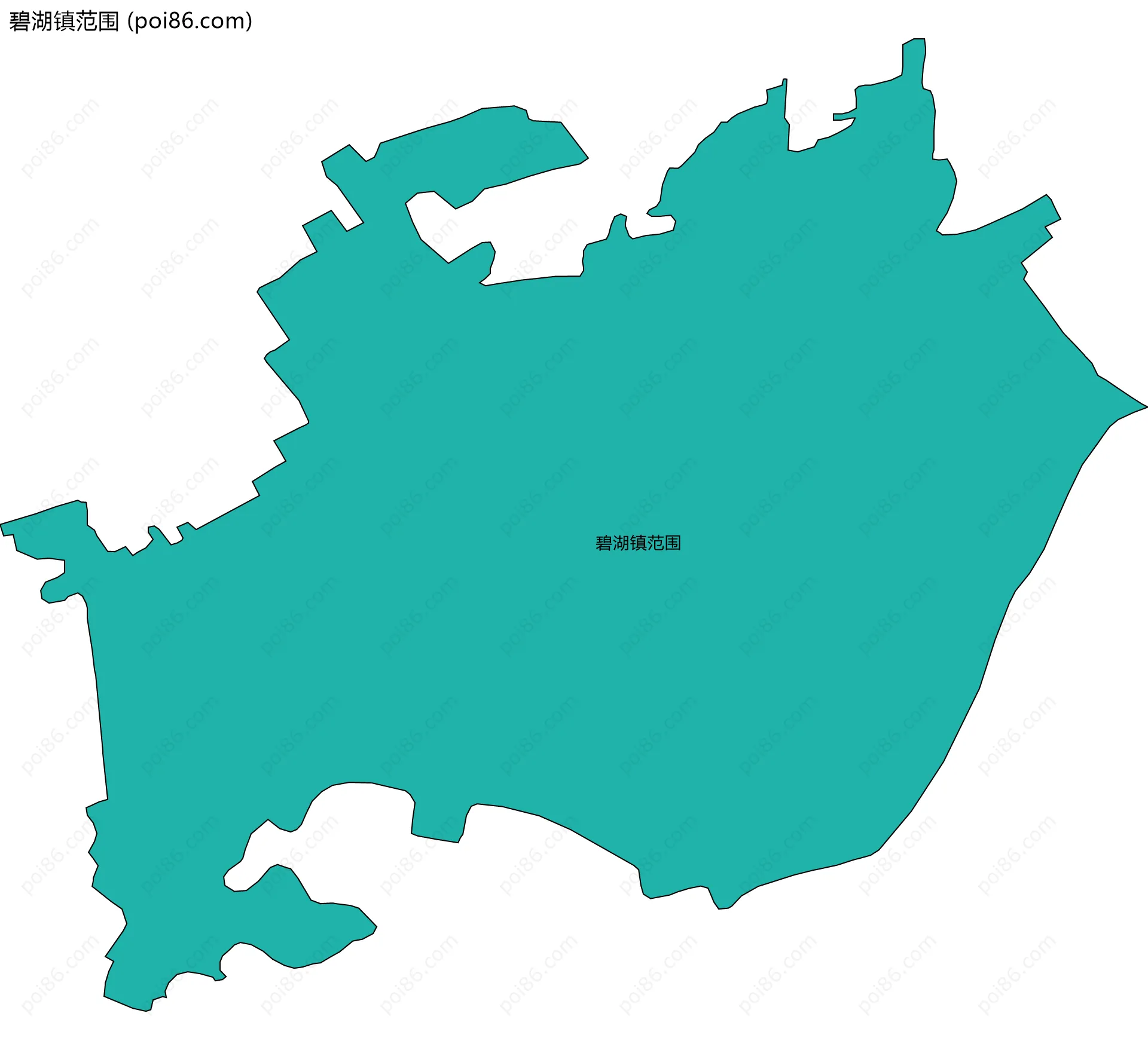 碧湖镇范围边界地图