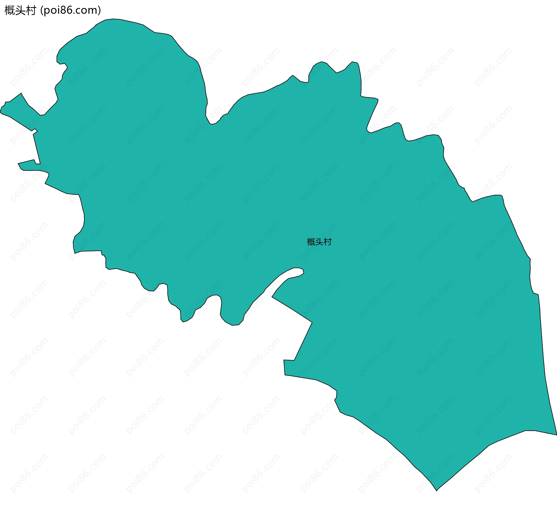 概头村边界地图