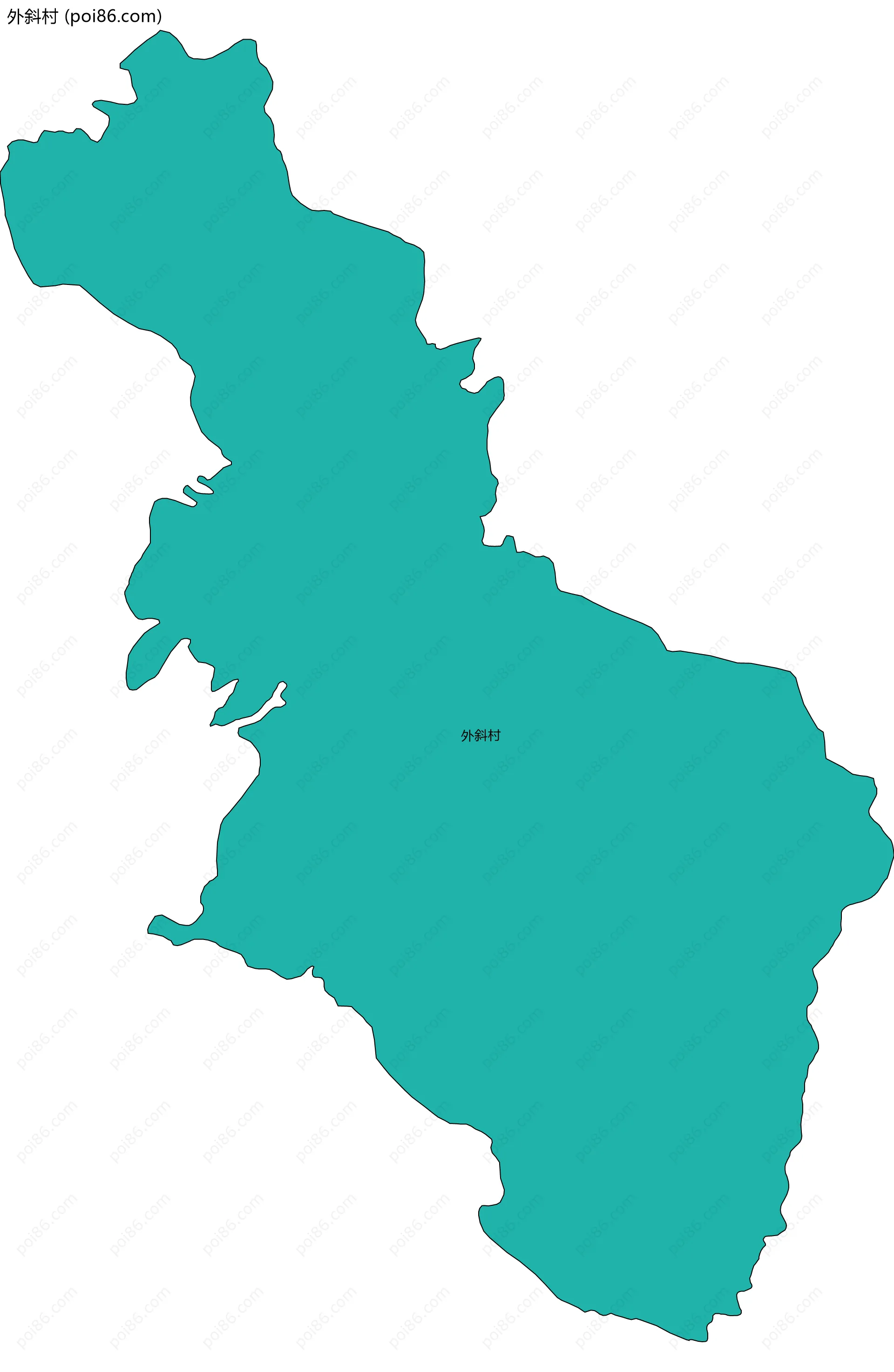 外斜村边界地图