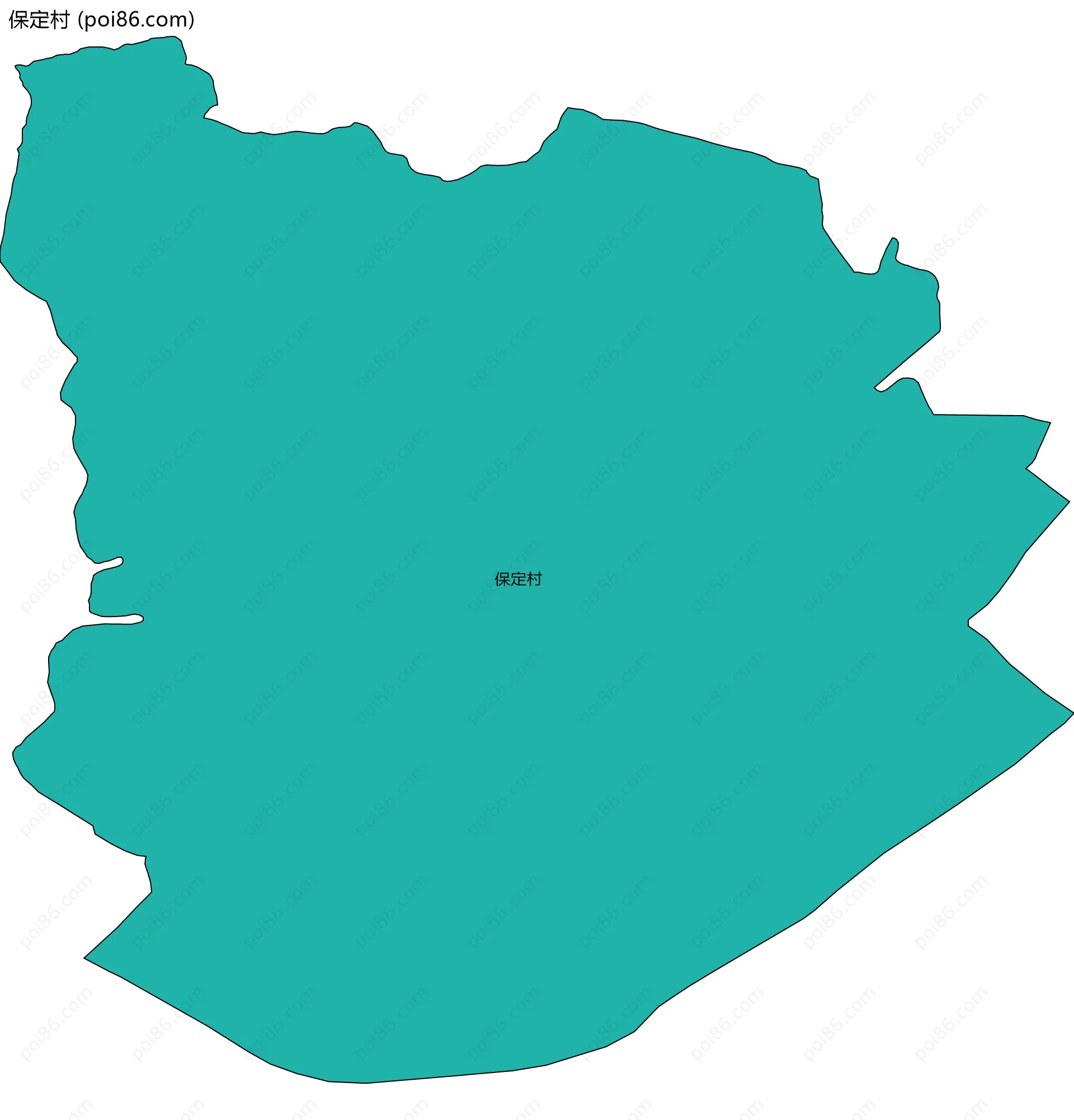 保定村边界地图