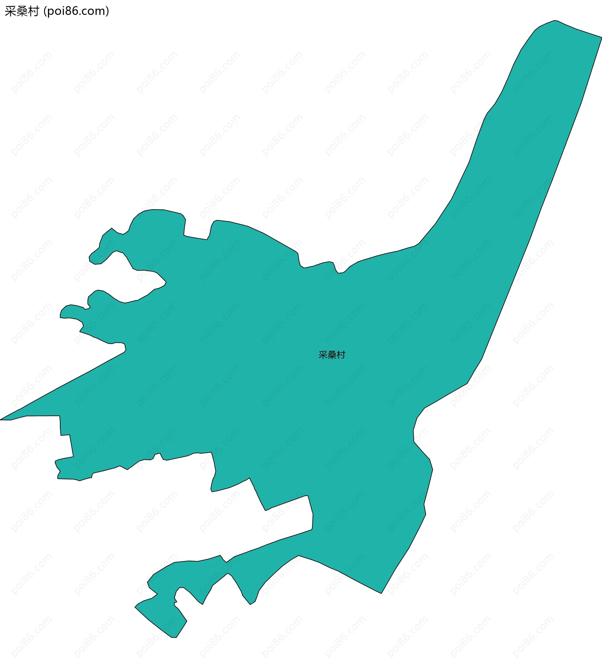 采桑村边界地图