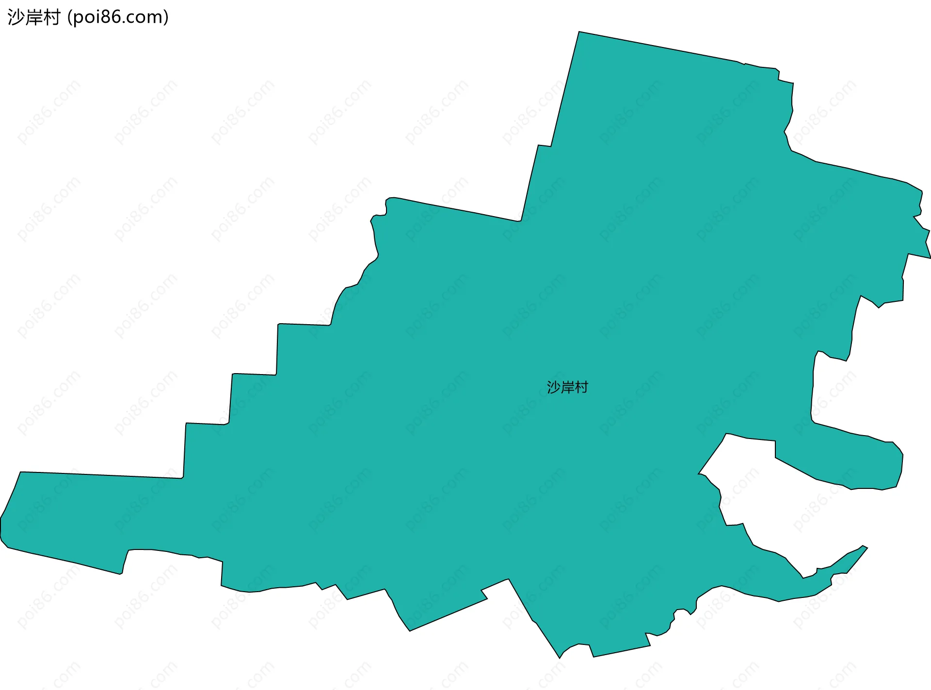 沙岸村边界地图