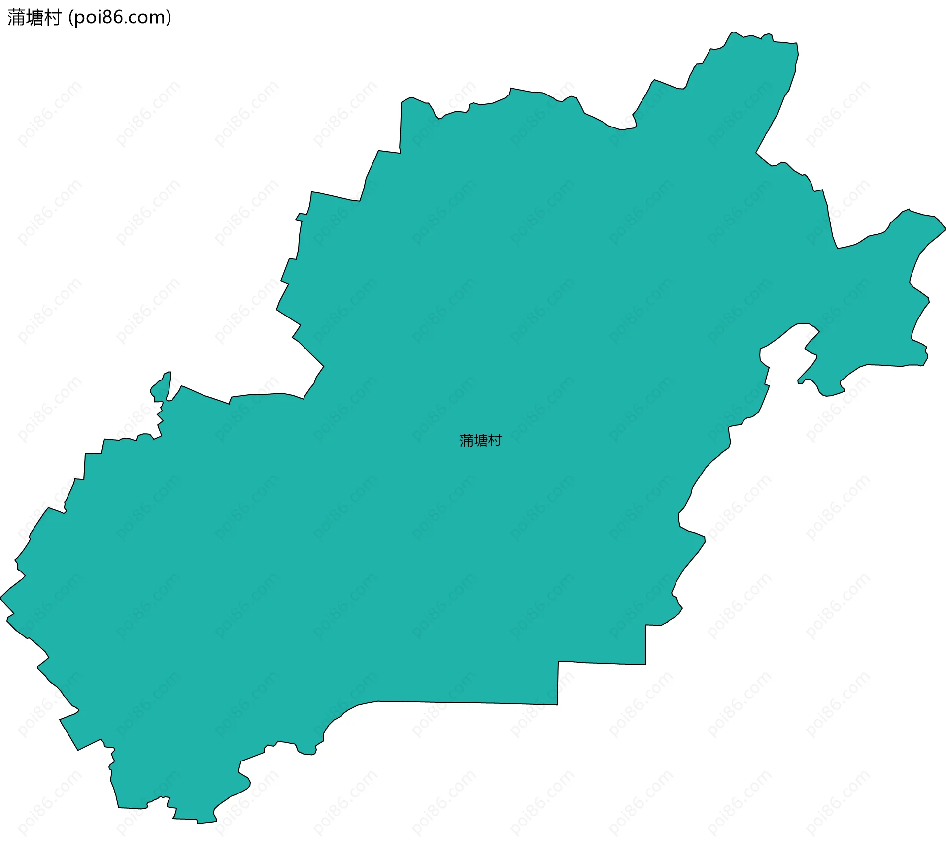 蒲塘村边界地图