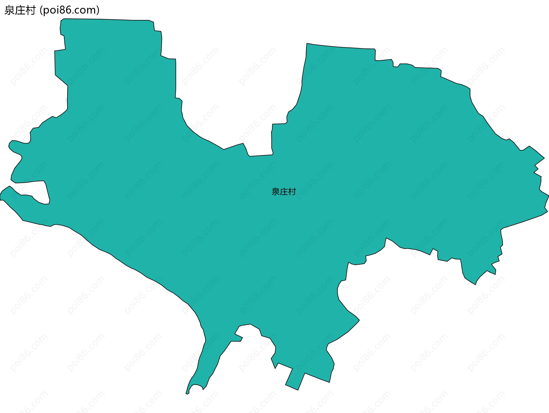 泉庄村边界地图