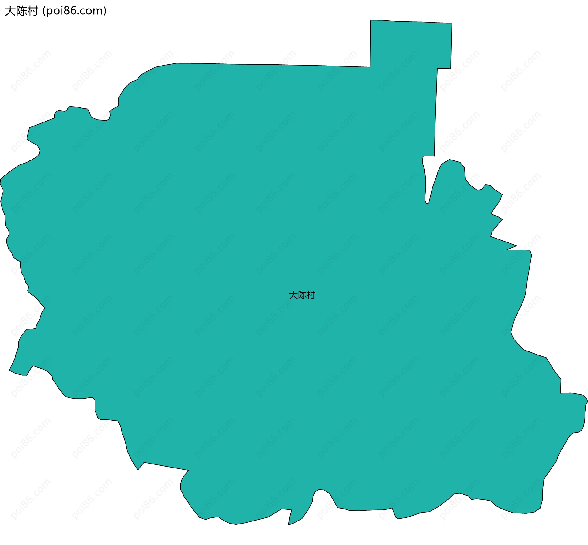 大陈村边界地图