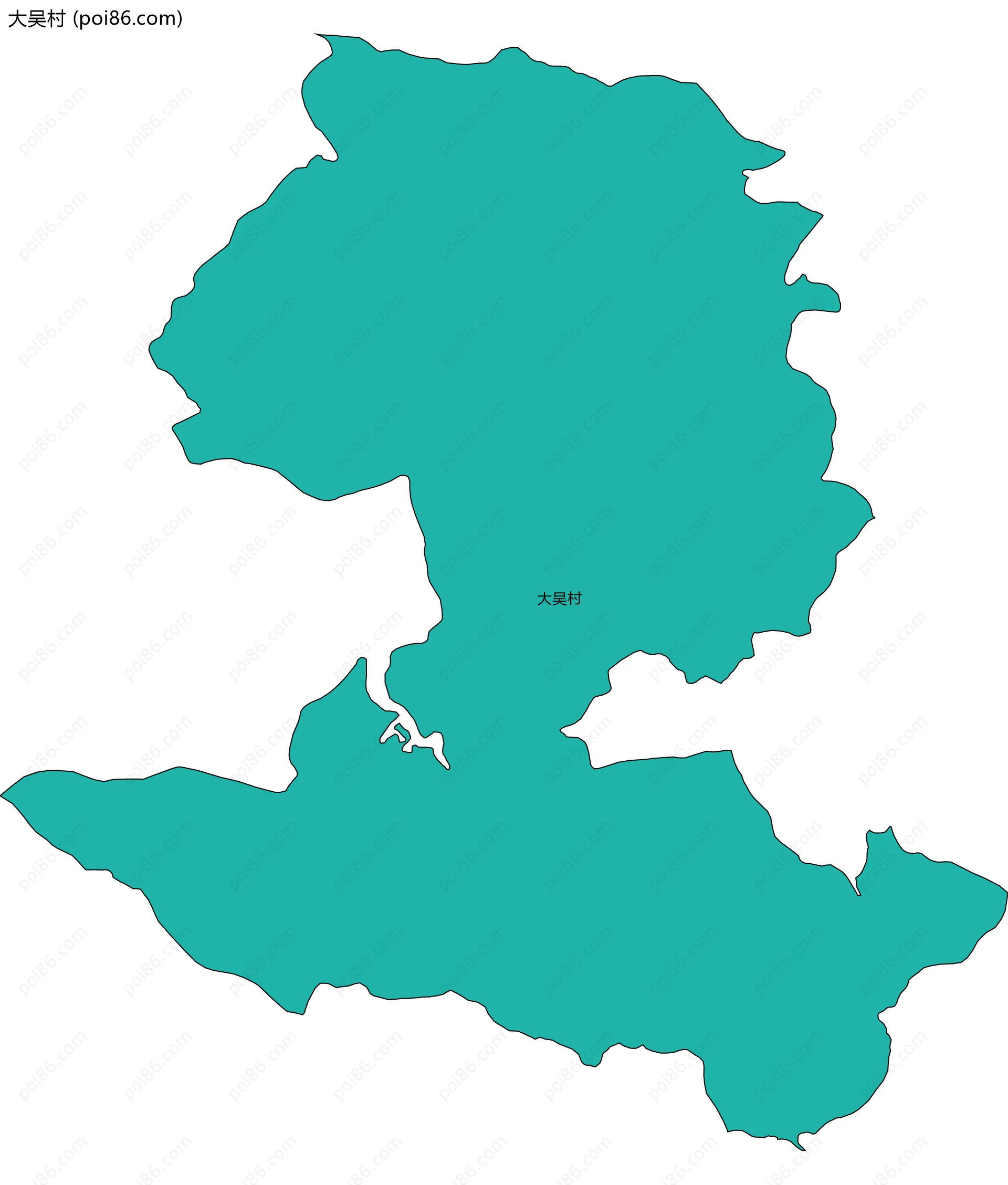 大吴村边界地图